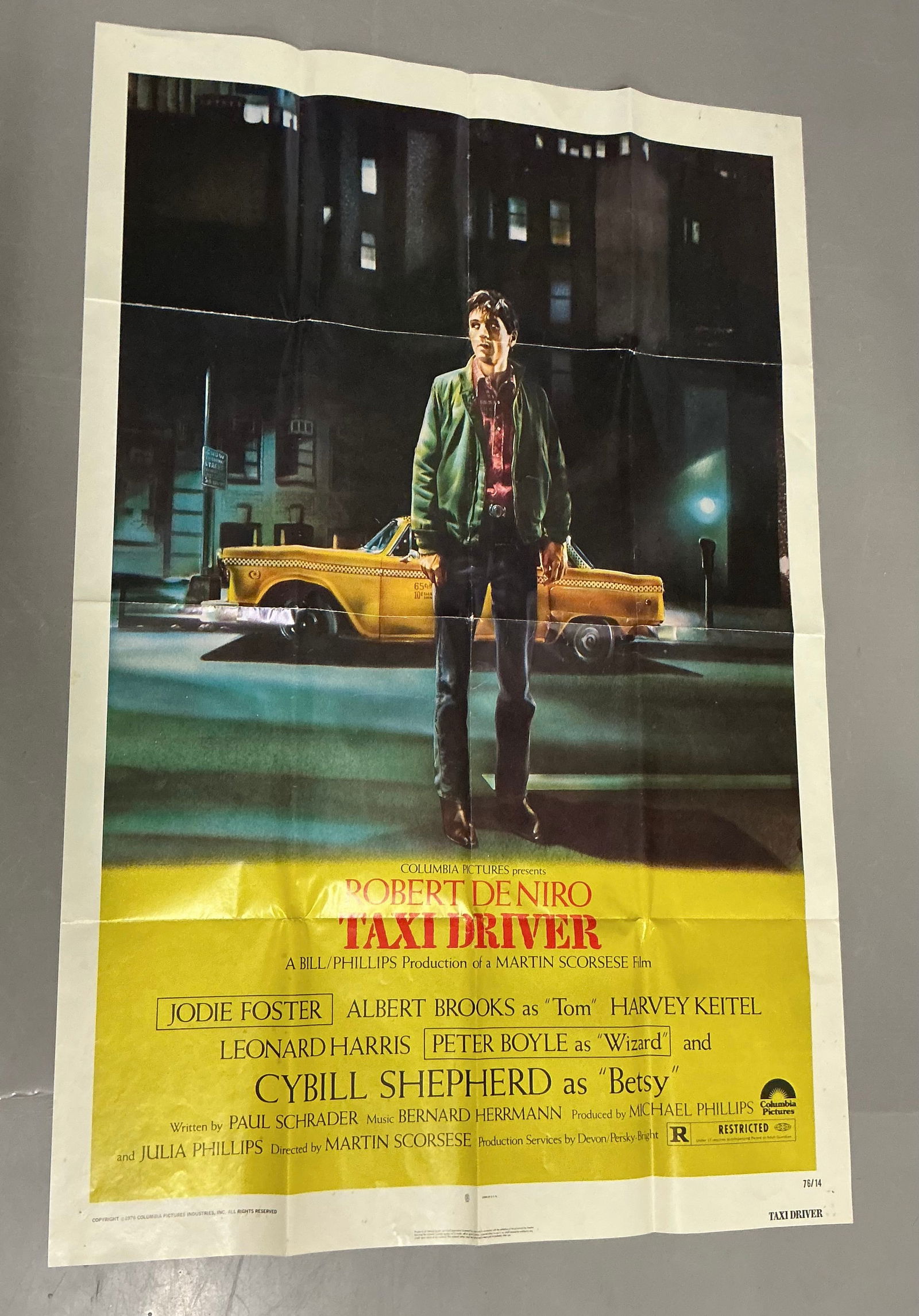 1976 Original Numbered Taxi Driver Movie Poster Robert Deniro (1 of 7)