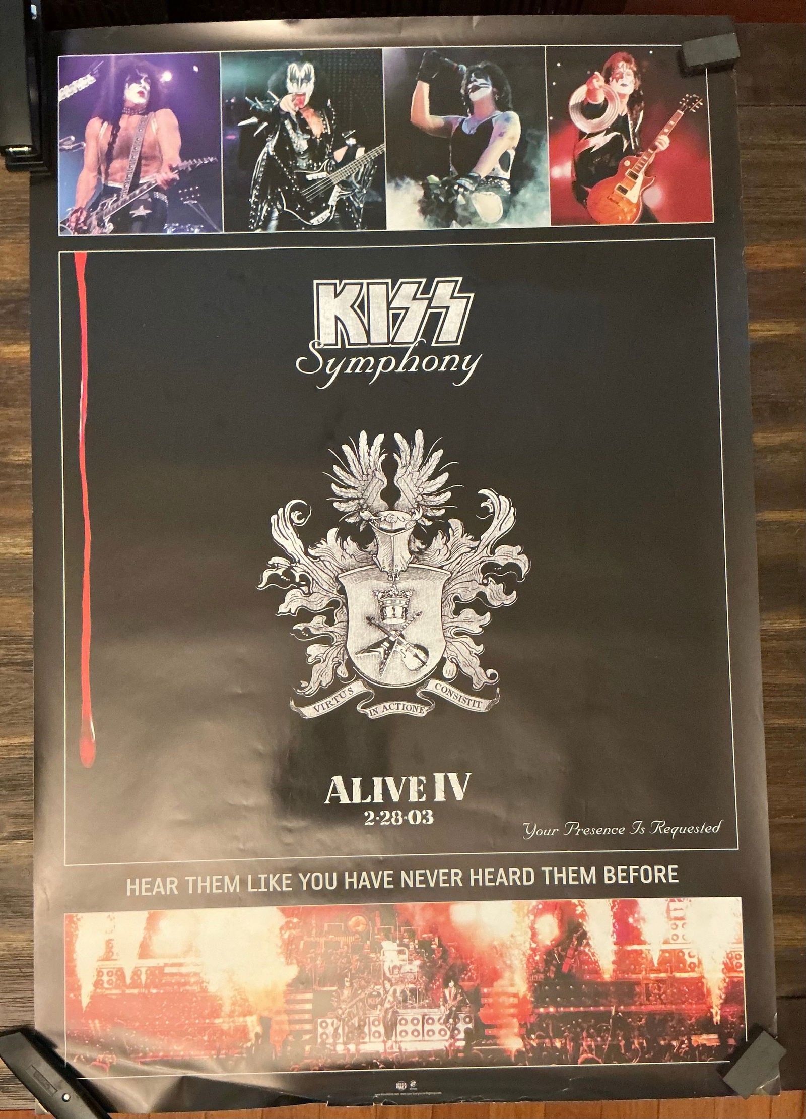 2003 KISS Promotional Alive IV Symphony Music Poster (1 of 5)