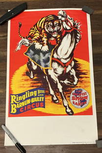 Vintage Ringling Bros And Barnum & Bailey Circus Print: 22x14