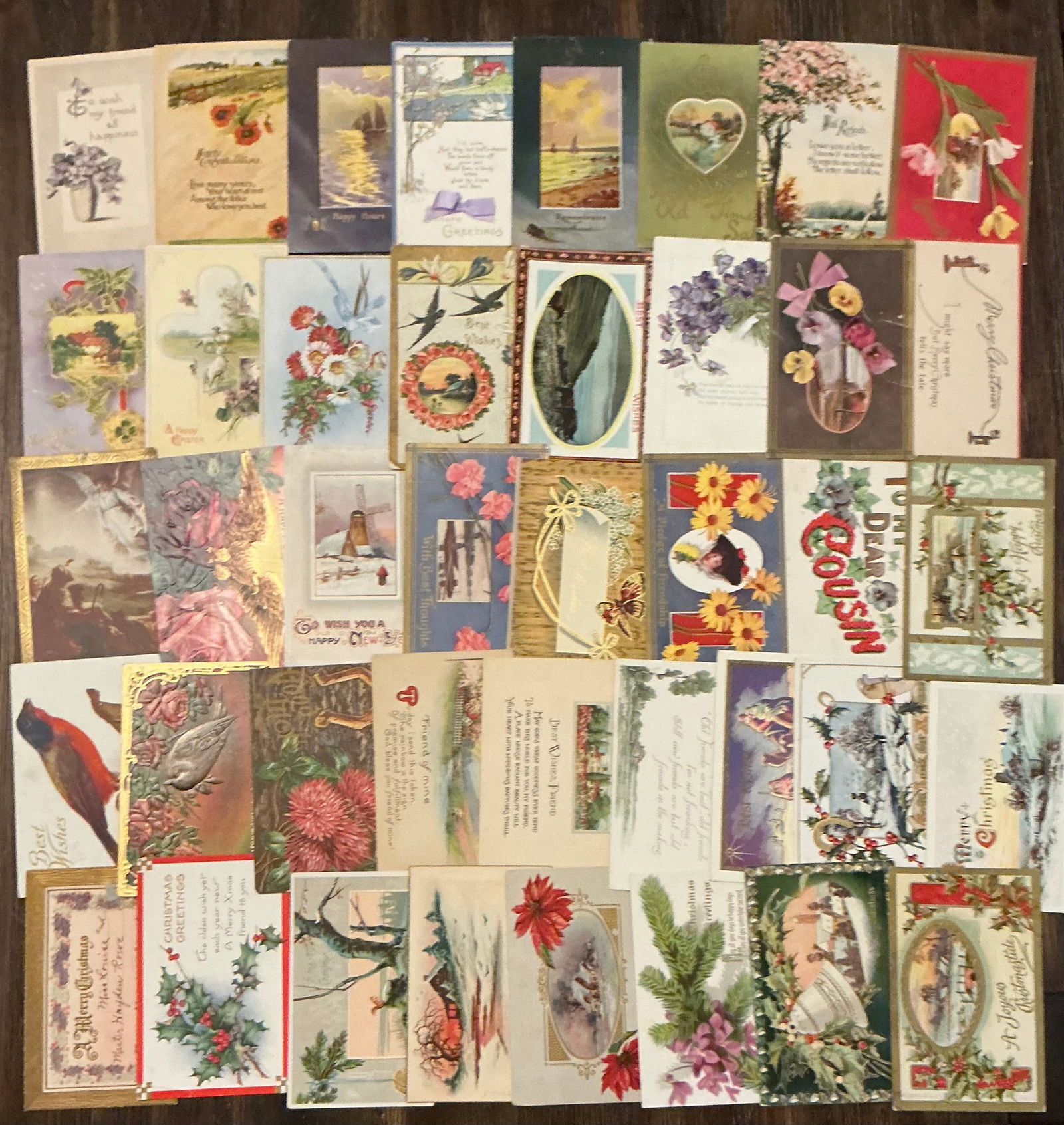 Antique Postcards: All not stamped, most unused or minimal pencil marks