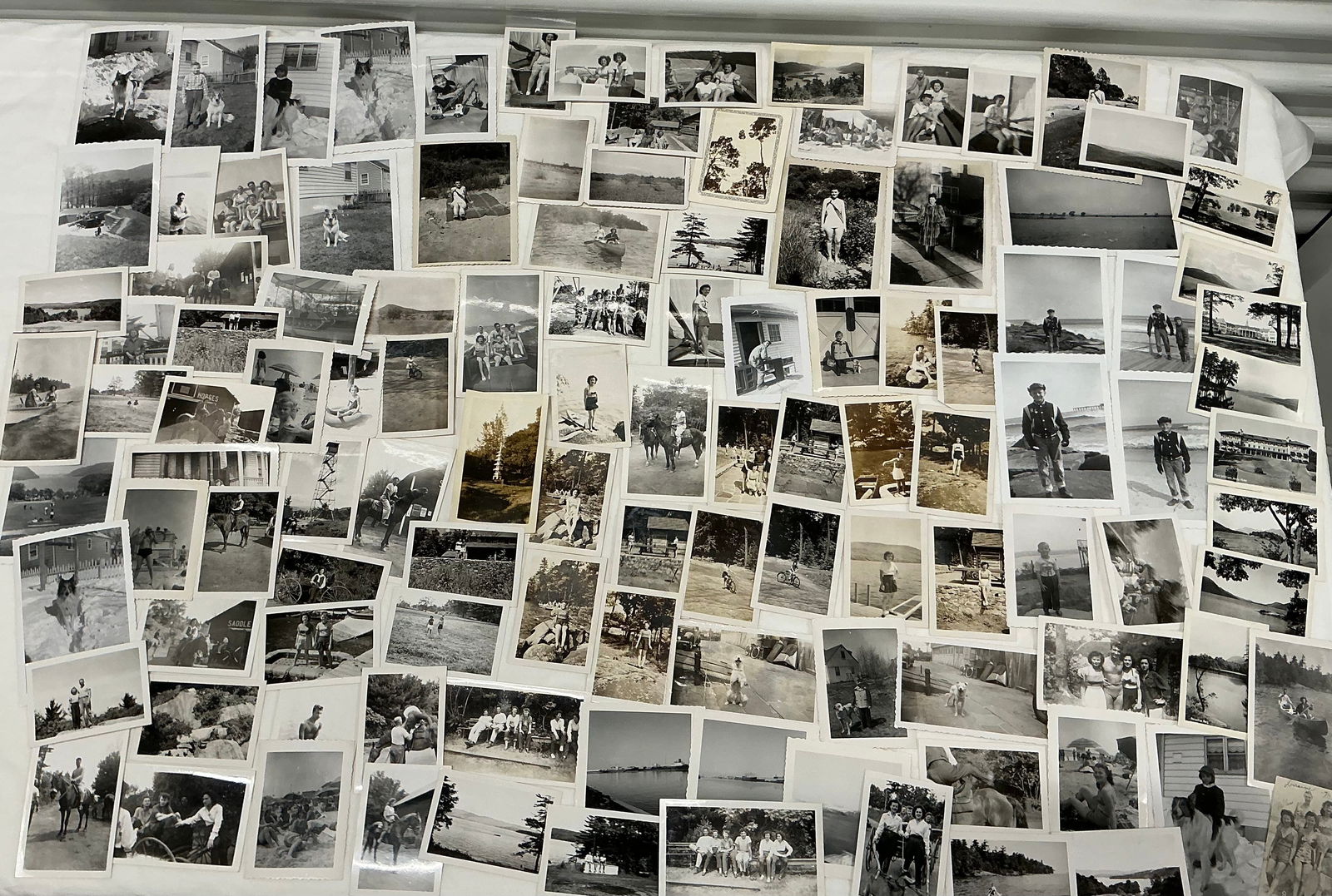 1940s 50s 60s Photographs: Lake Beach Horseback Riding Vacations