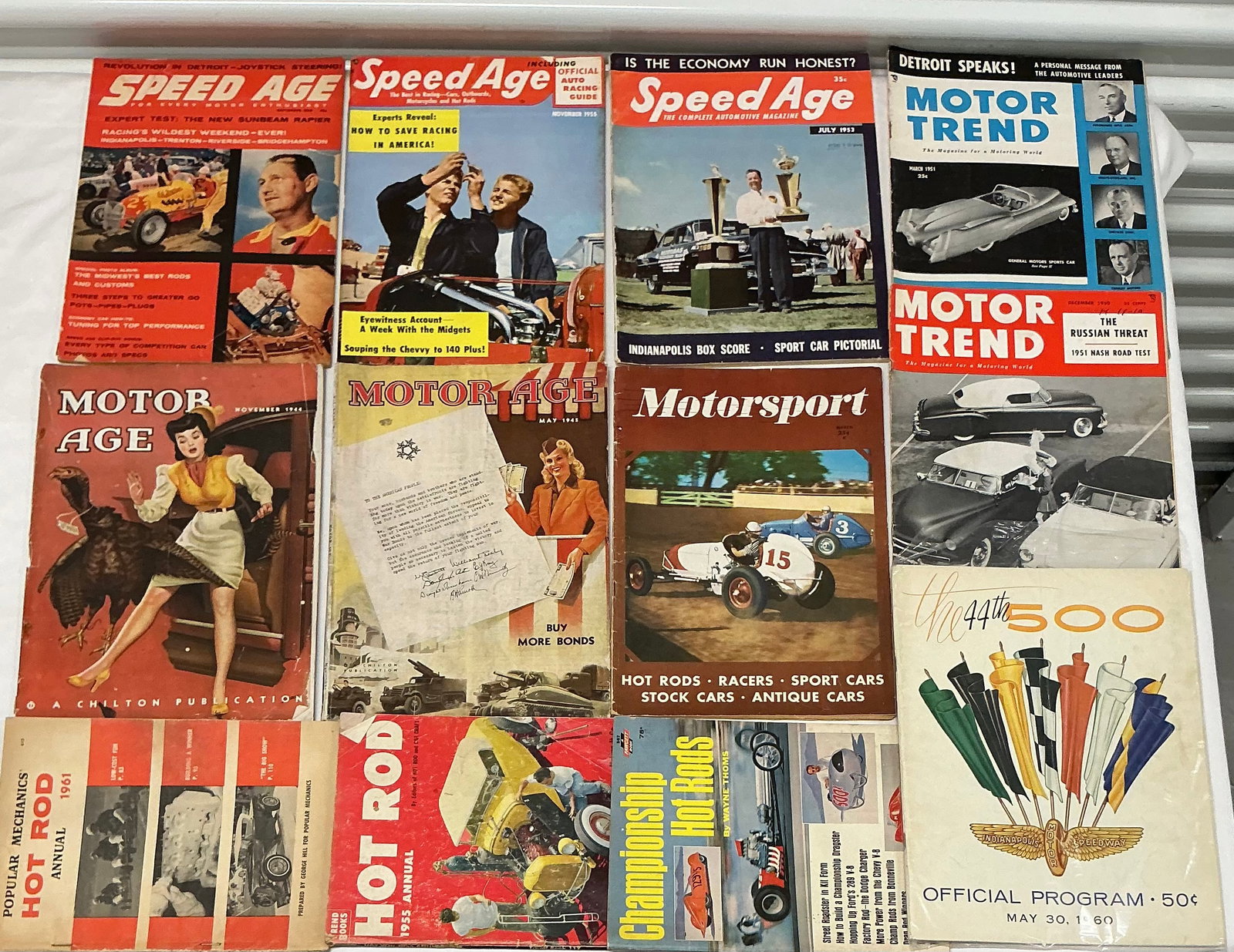 1940s - 1960s Auto Magazines & 1960 Indianapolis 500 Program (1 of 5)