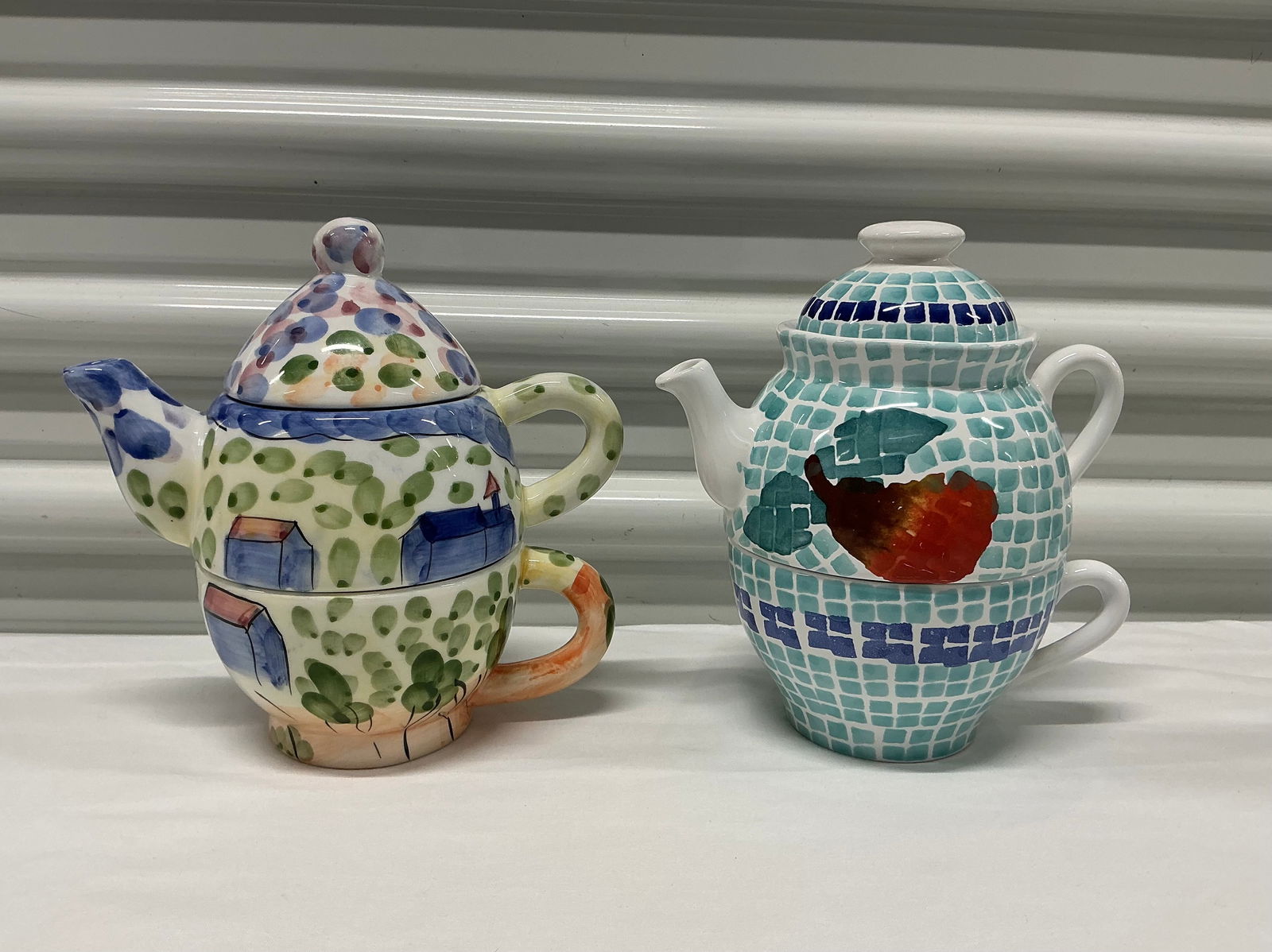 Made in Italy Mosaic Style & Bella Casa Stacked Tea For One Sets (1 of 7)