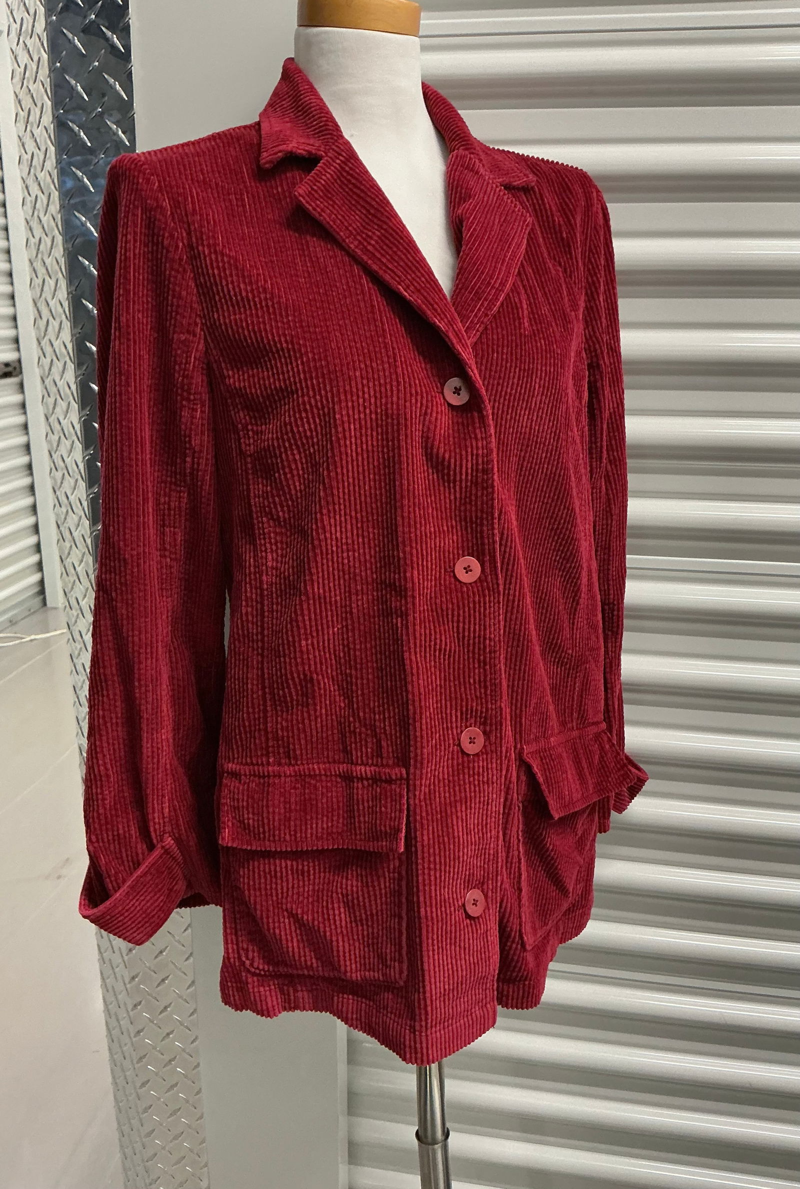 Nordstrom Red Corduroy Blazer Style Jacket (1 of 5)