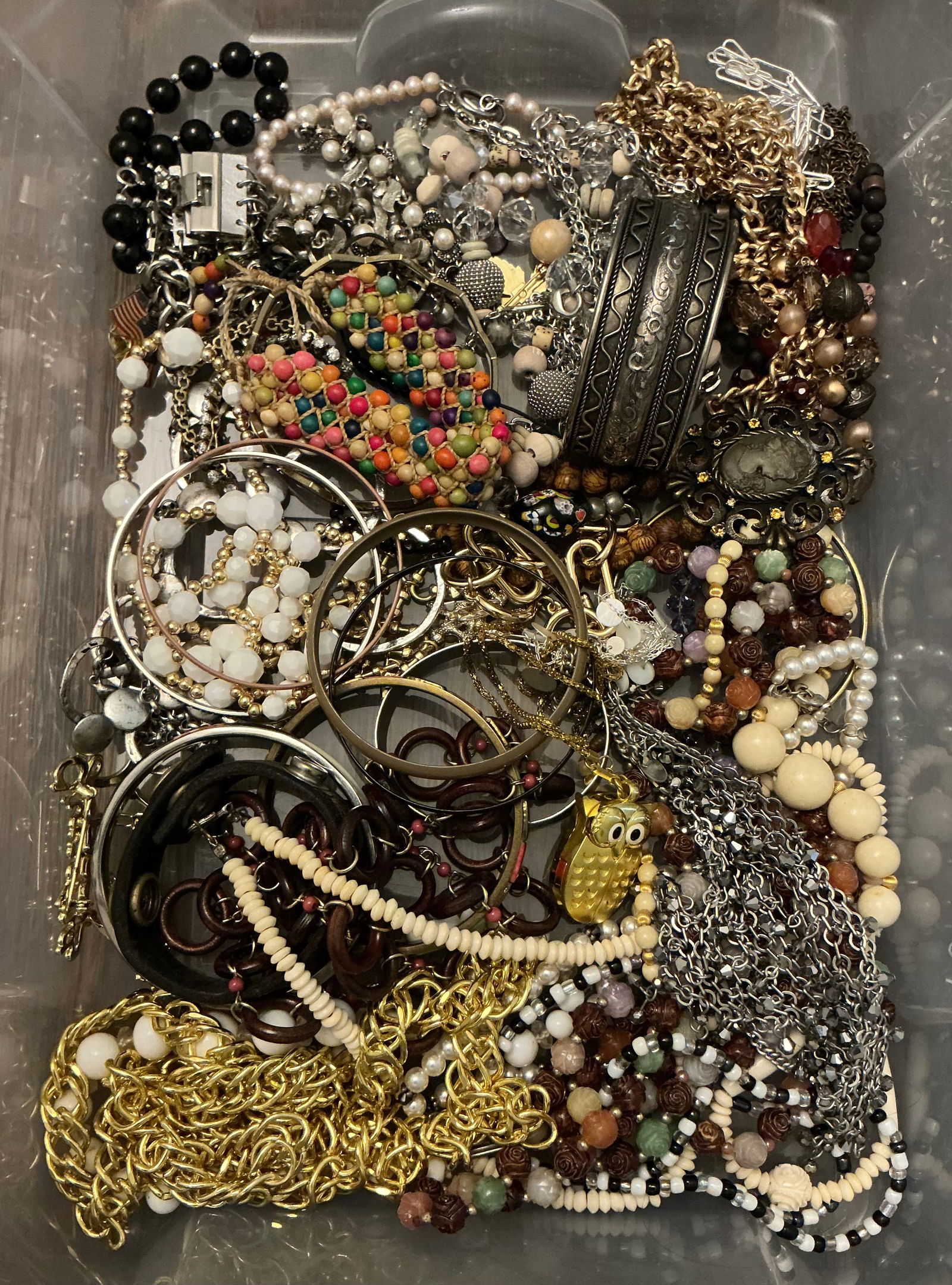 Collection of Costume Fashion Jewelry: All Wearable Necklaces & Bracelets