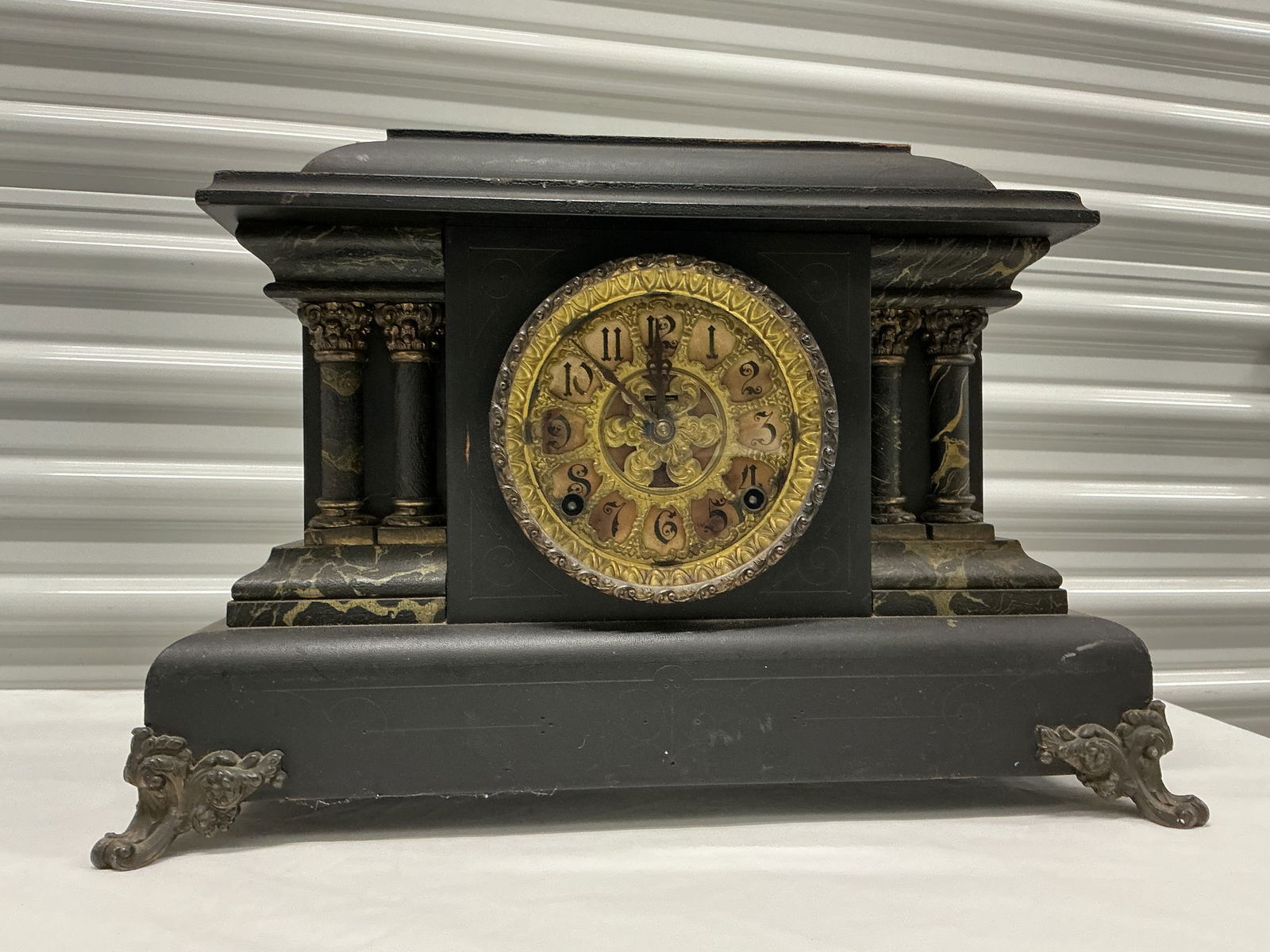 Antique Mantle Clock: Untested