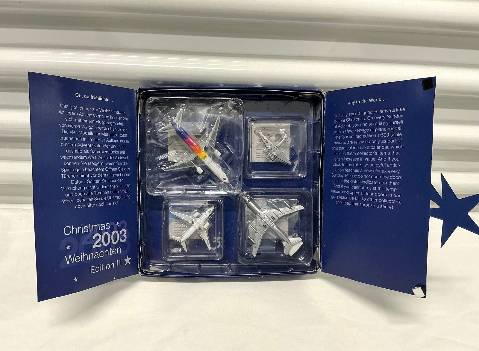 German Limited Edition Herpa Wings Airplane Model Advent Calendar (1 of 5)