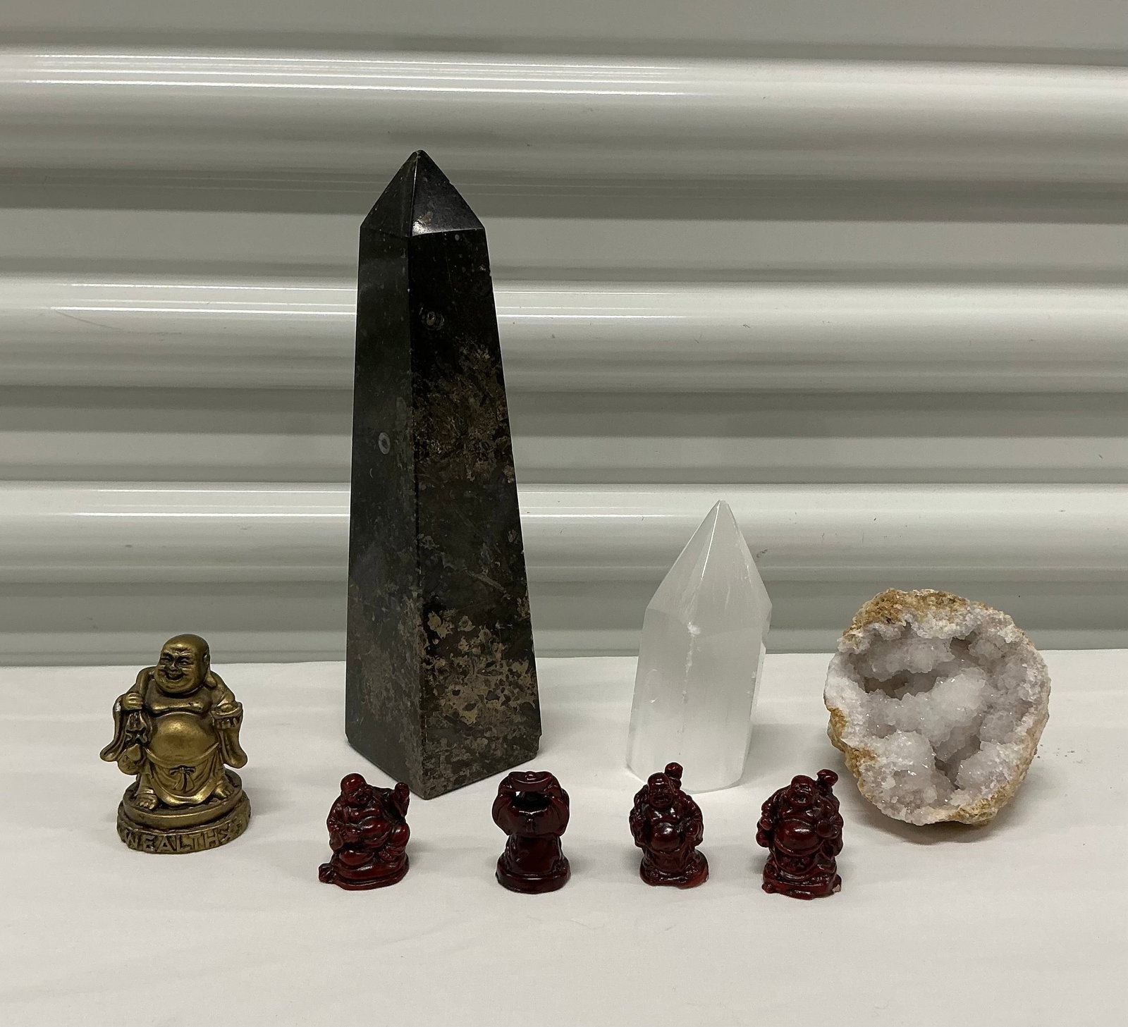 Crystals, Obelisk, Geode & Buddhas: Tallest 8 inches
