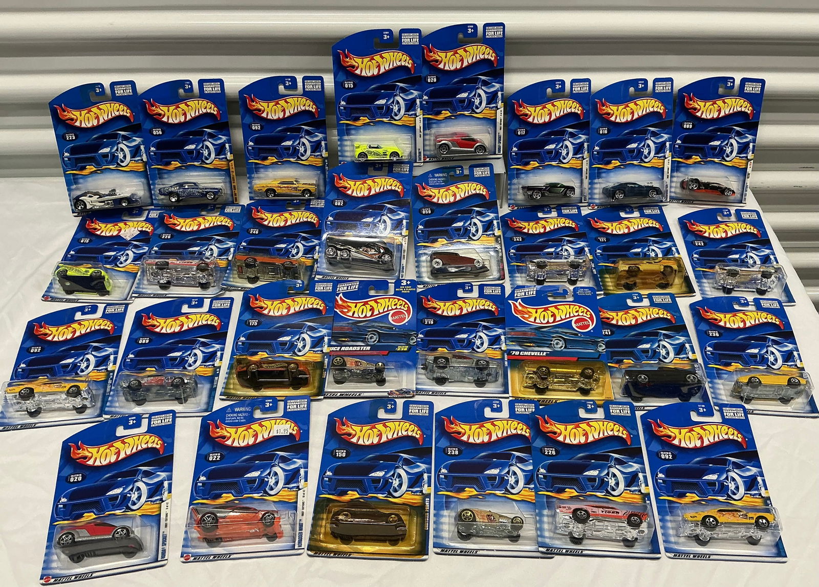 Lot of 30 Vintage Hot Wheels Including First Editions All On The Card: Early 2000s