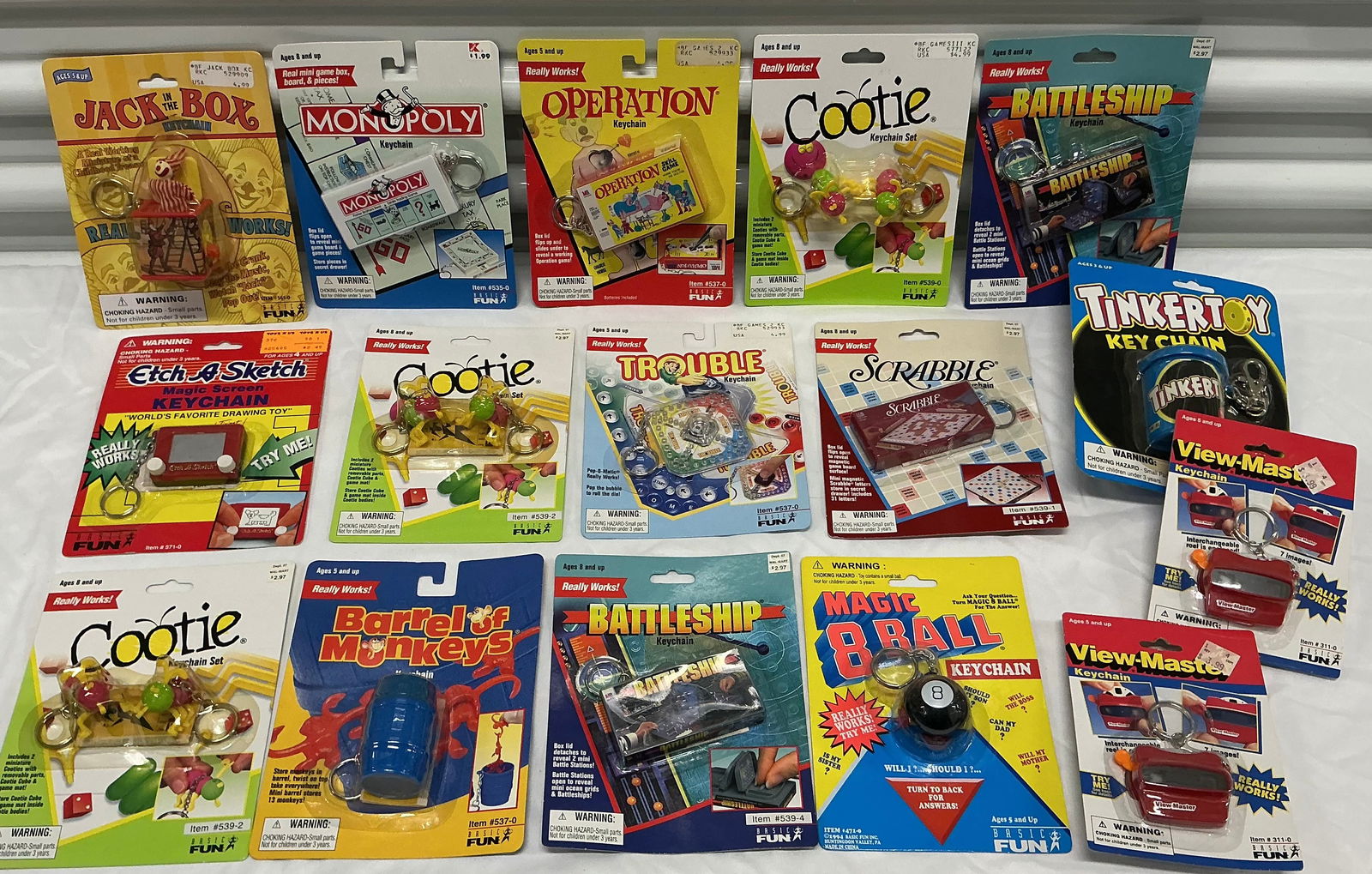 1990s Novelty Board Game & Toy Keychains (1 of 5)