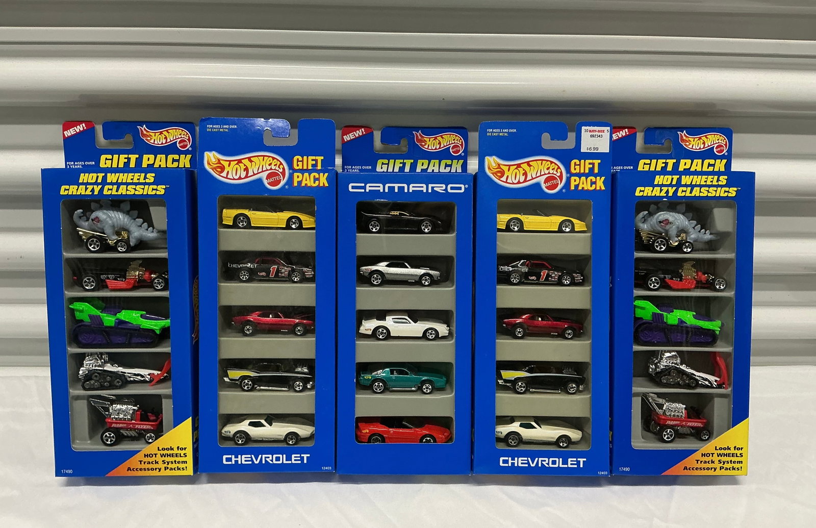 1990s Hot Wheels Gift Packs: Camaro Chevrolet Crazy Classics