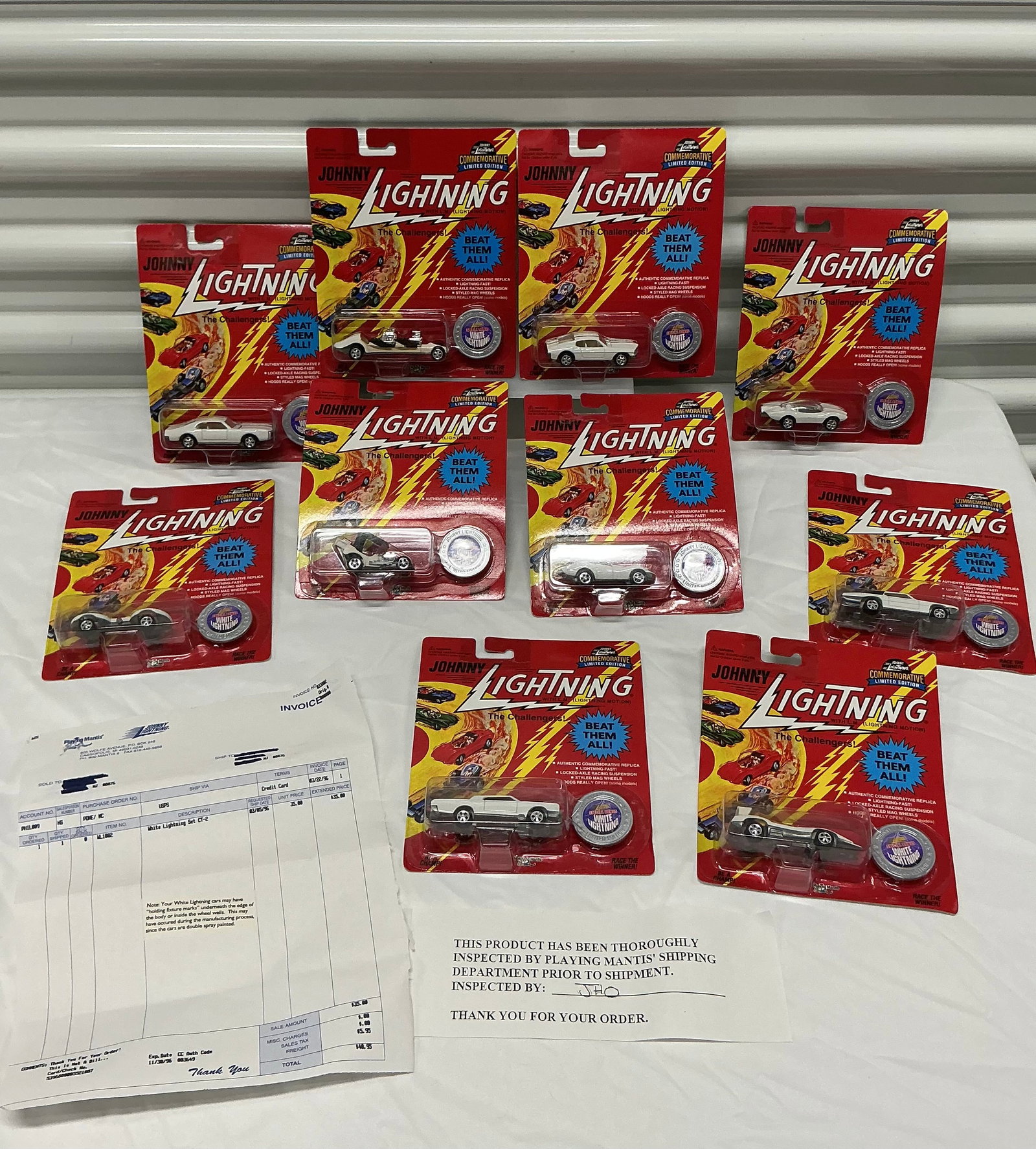 1995 Johnny Lightning Special Bonus White Lightning Set: Commemorative Limited Edition Bonus Set Shipped Directly From Manufacturer