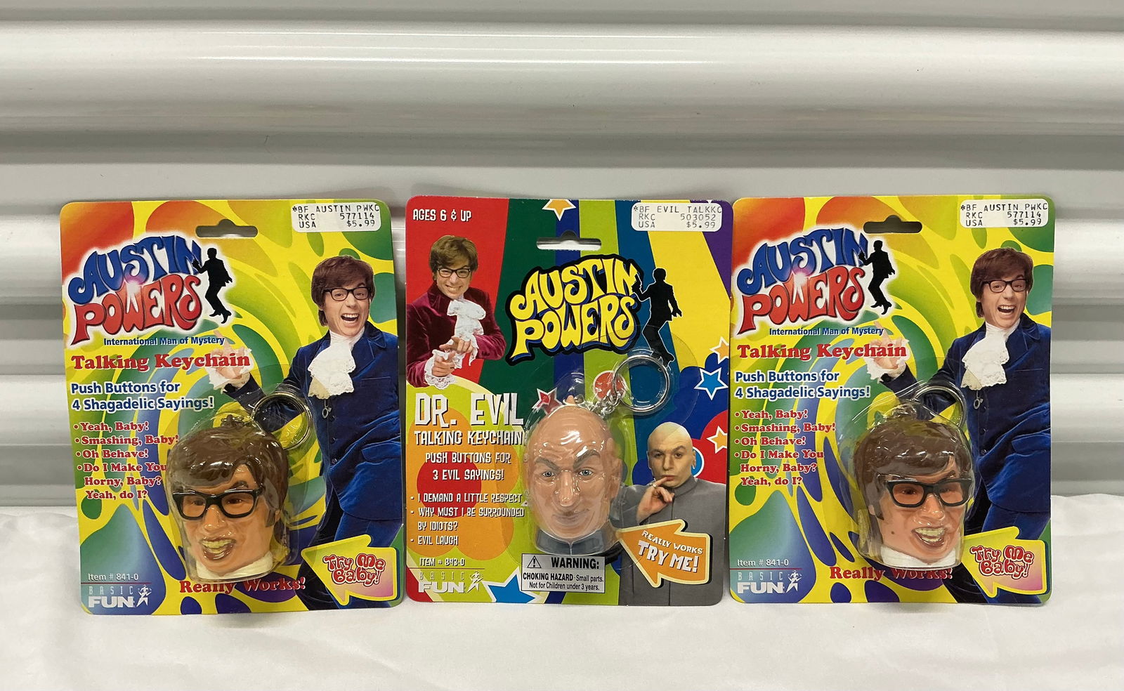 1999 Austin Powers & Dr Evil Keychains (1 of 4)