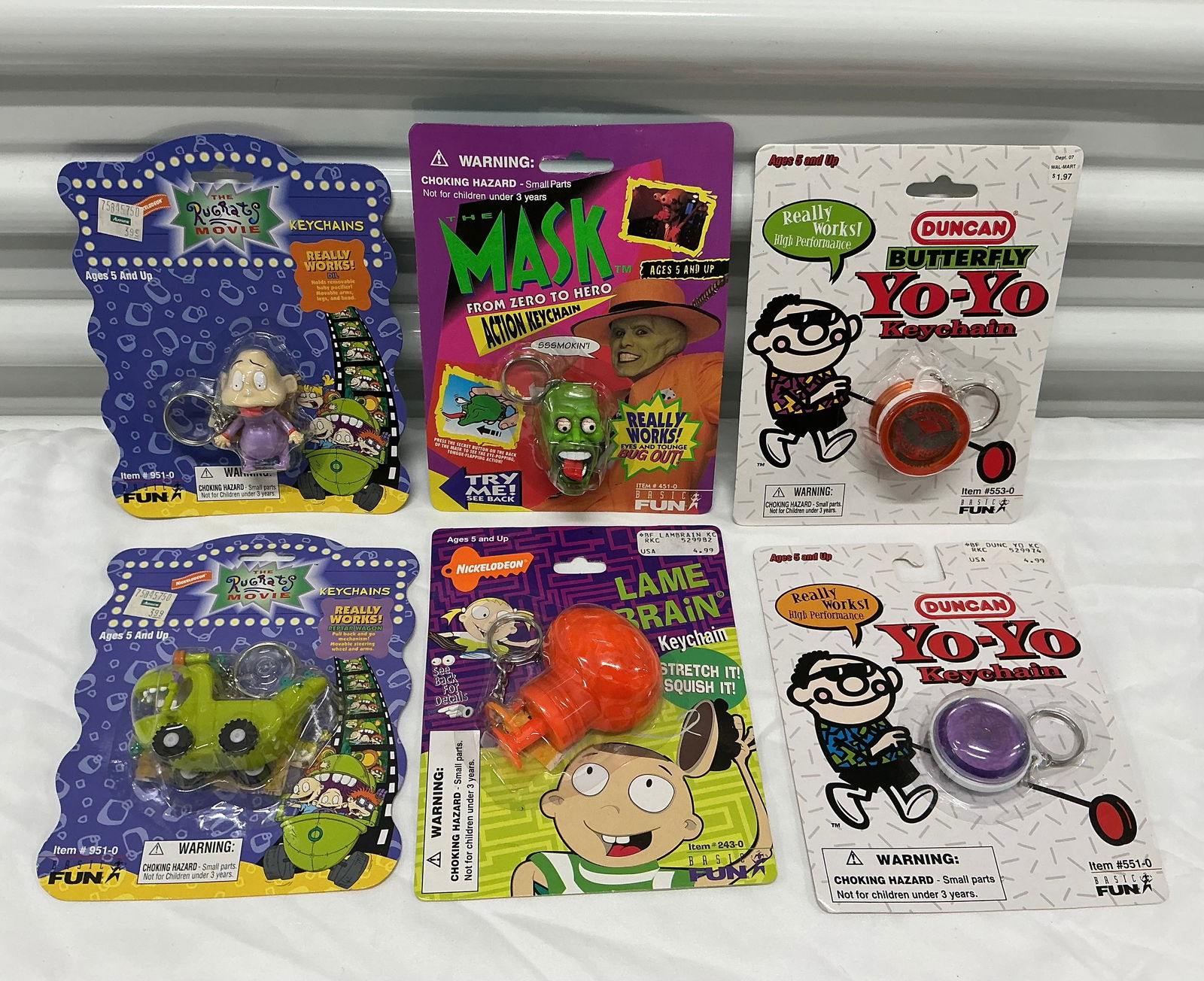 1990s The Mask Rugrats Yo Yo & Lame Brain Novelty Keychains (1 of 5)