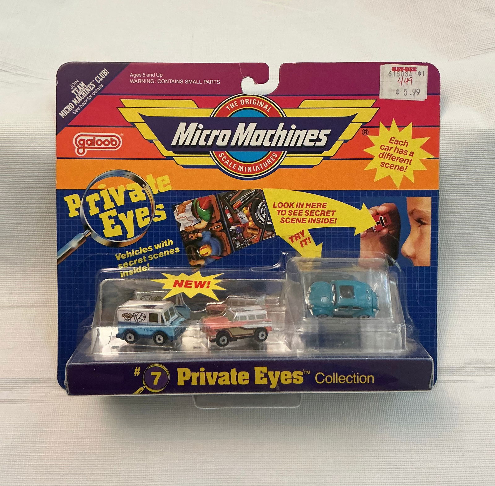 1989 Galoob Micro Machines Private Eyes #7: On the card!