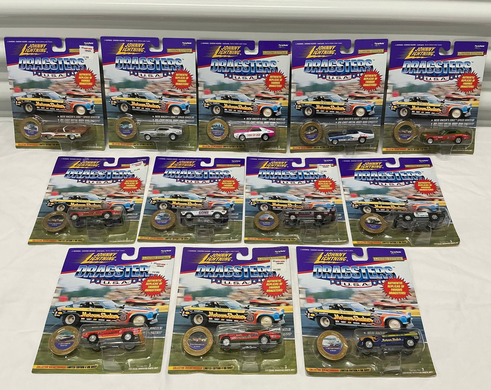 1995 Johnny Lightning Dragsters USA Limited Edition Die Cast: On the card. Series 3
