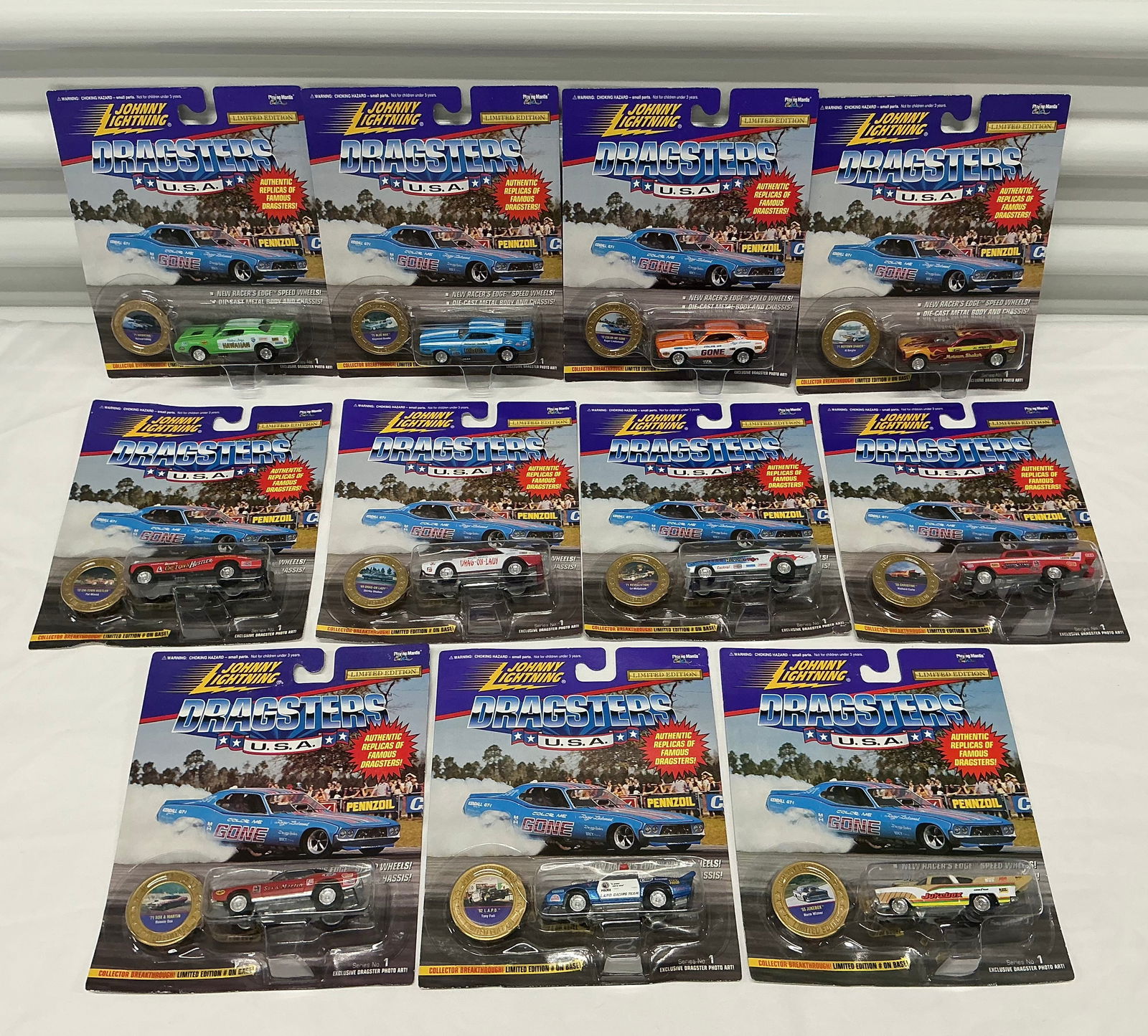 1995 Complete Set Johnny Lightning Dragsters USA Limited Edition Series 1 (1 of 6)