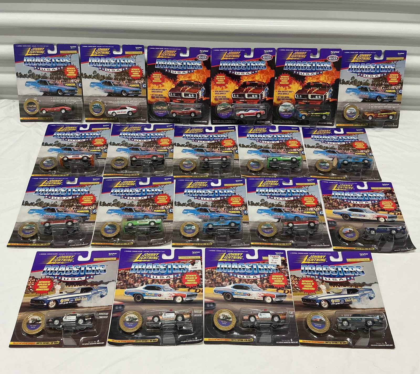 1990s Johnny Lightning Dragsters USA Limited & Collectors Edition Die Cast Cars: Collectors Edition & Series 1, 4, 6
