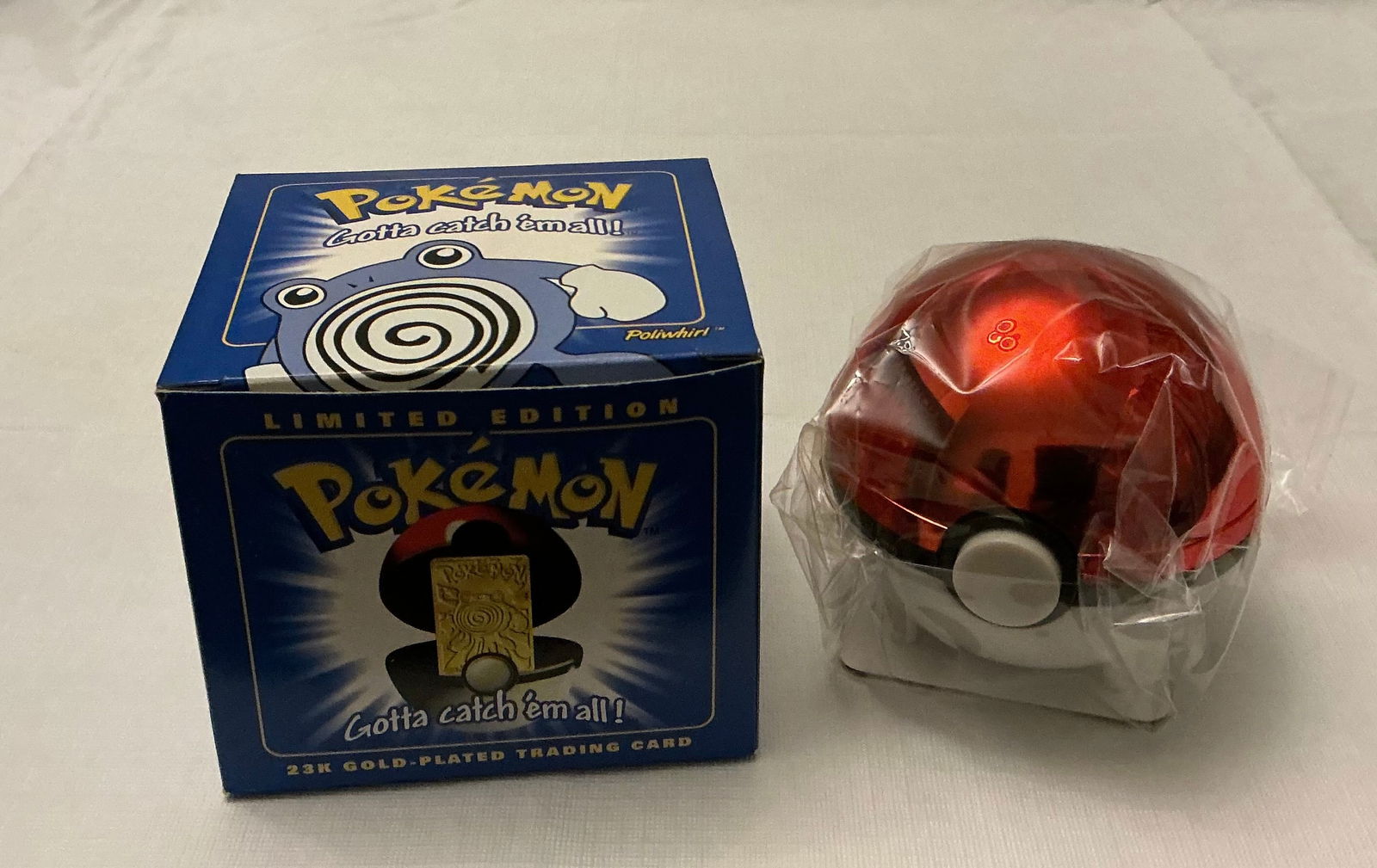 Sealed Pokemon 23k Gold Plated Poliwhirl Trading Card Pokeball: 1999 Burger King