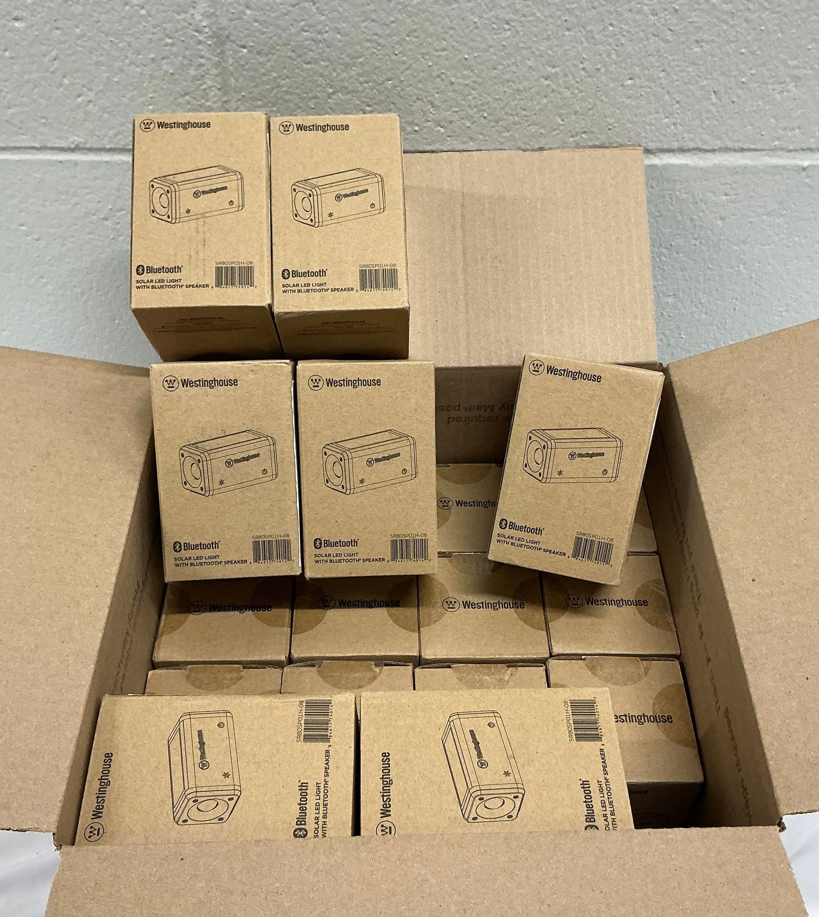 Box Full Of New Westinghouse Solar Lights With Bluetooth Speakers (1 of 3)