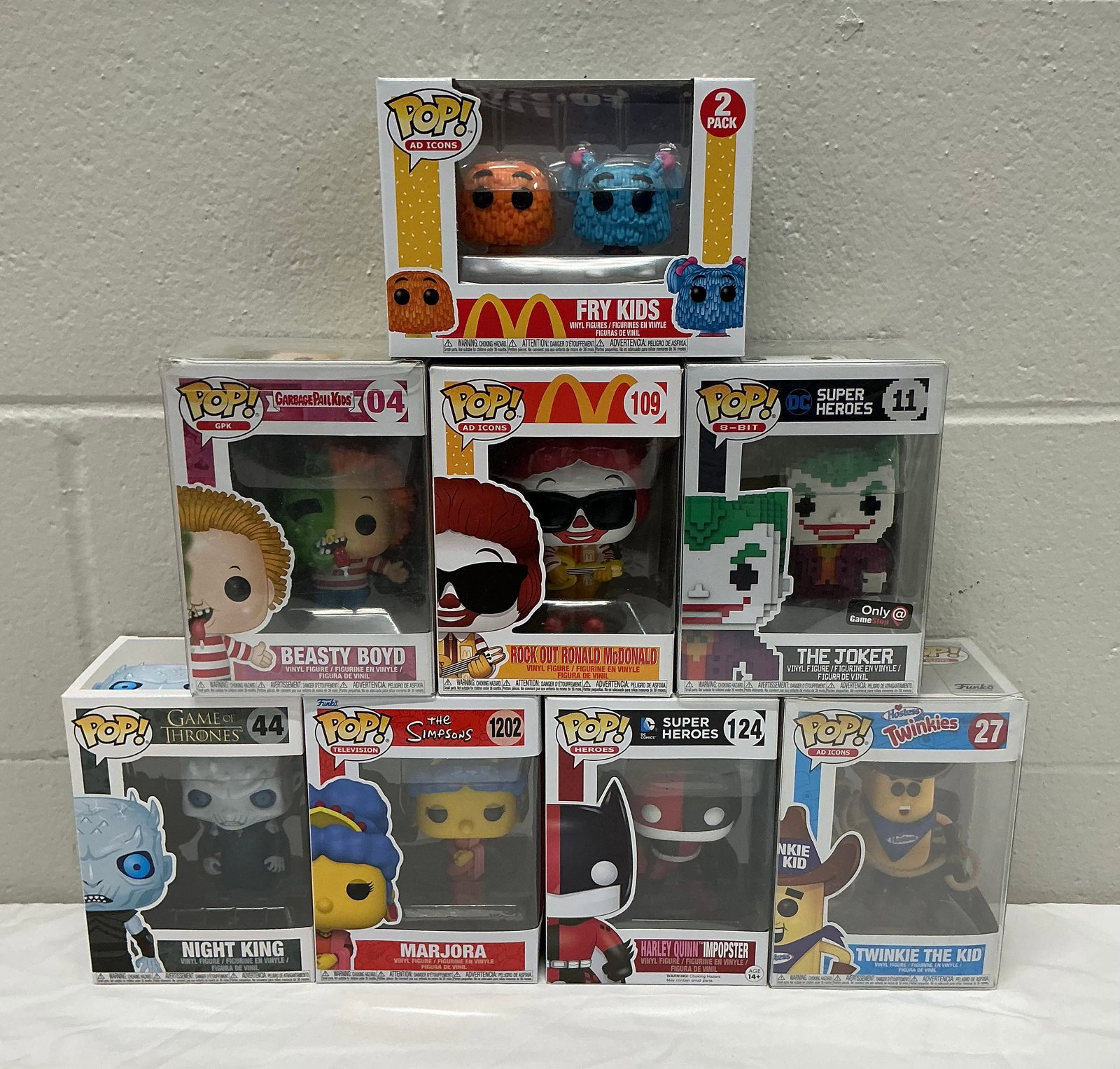 Garbage Pail Kids McDonalds & Other Funko Pop!: The Joker, Game Of Thrones, Simpsons