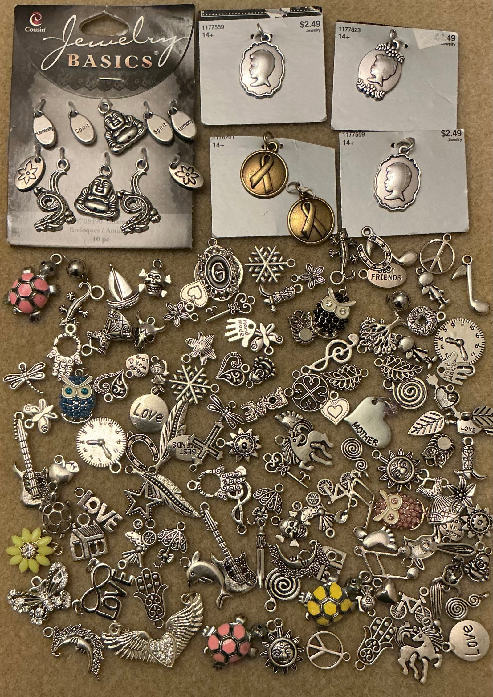 Collection Of Over 100 Fashion Charms: Most .75-1.25 inches