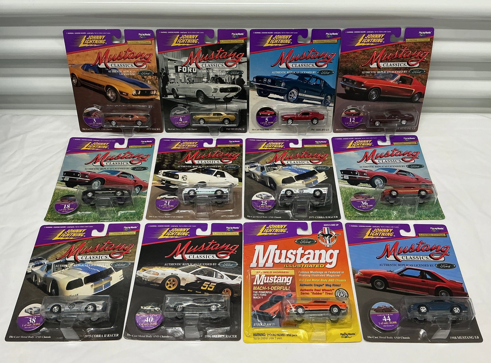 Vintage Johnny Lightning Die Cast Mustang Classics: 1990s