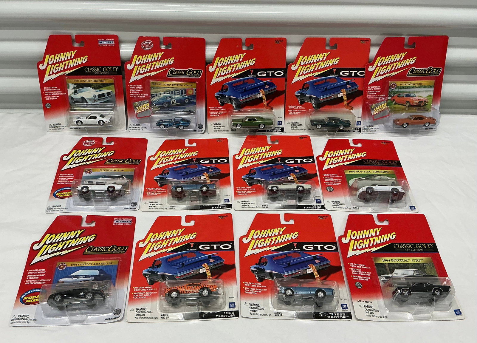 Vintage Johnny Lightning Die Cast GTO And Classic Gold: 1990s