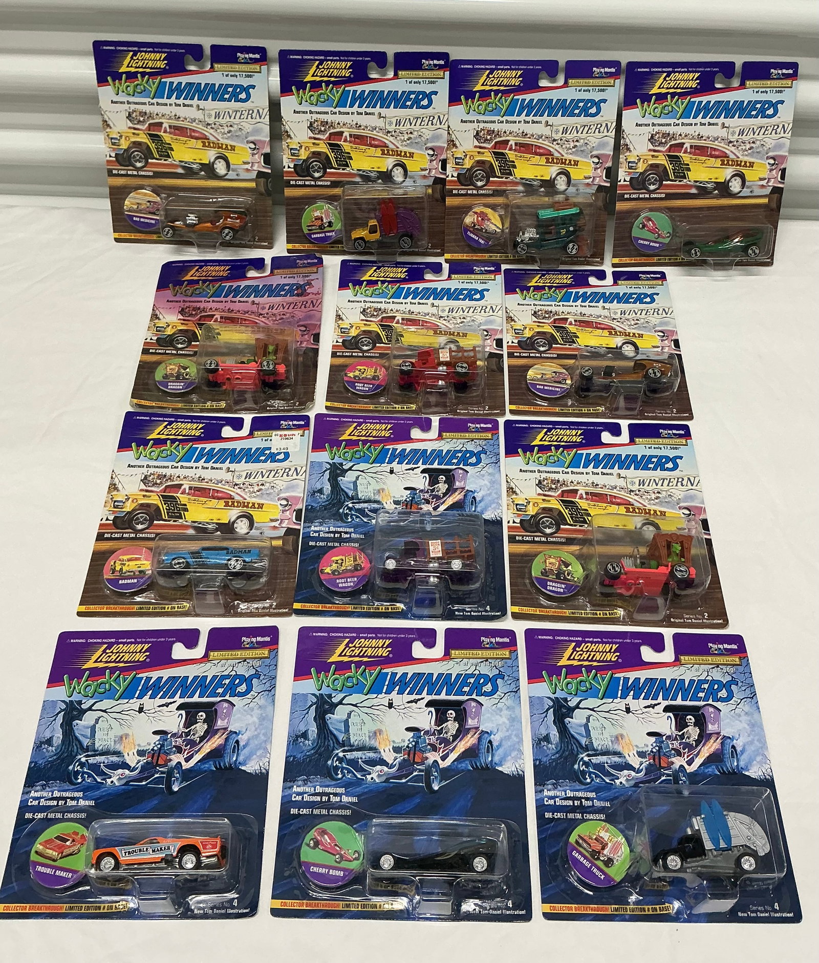 1996 Johnny Lightning Die Cast Wacky Winners: Series 2 & 4
