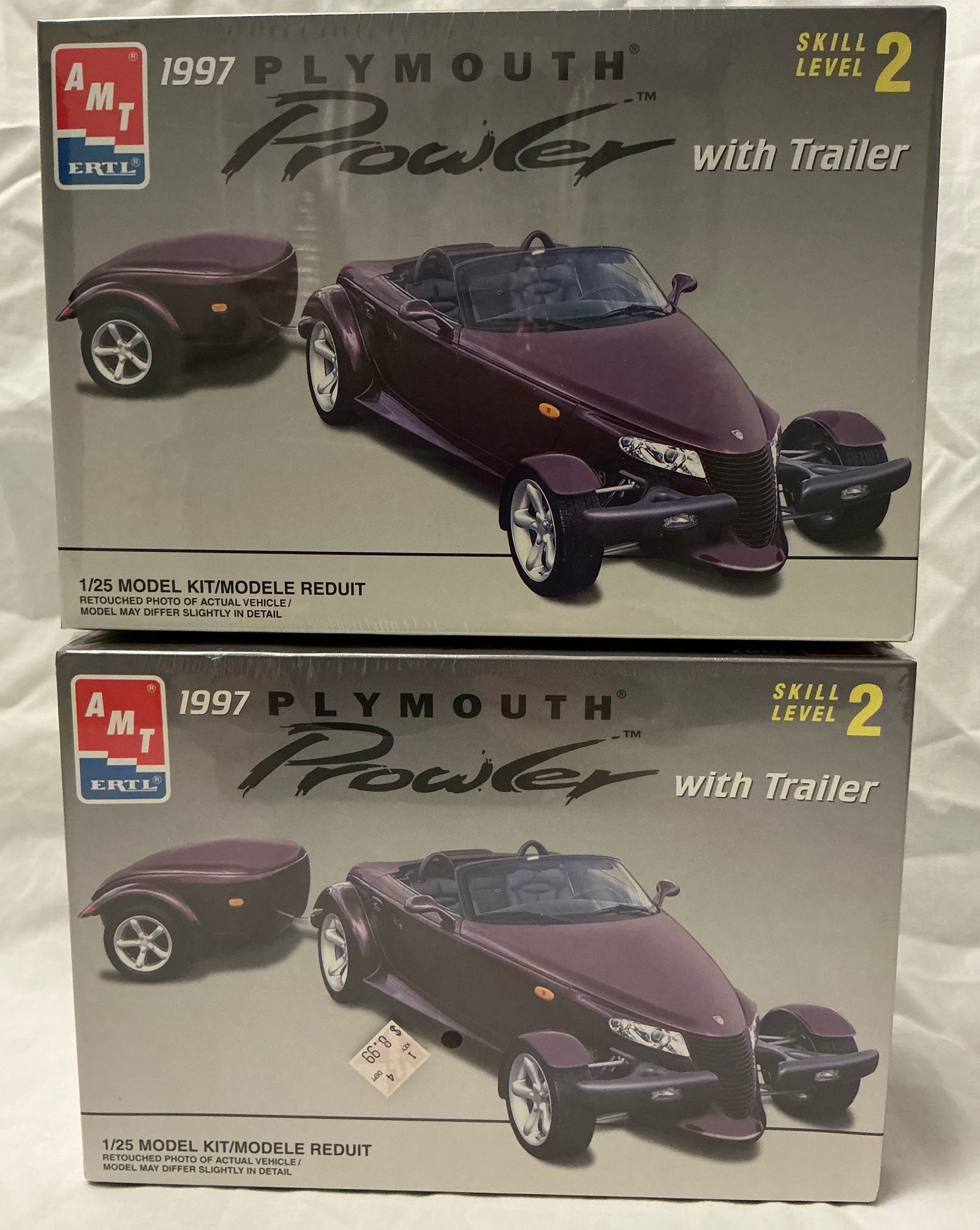 Pair Of SEALED AMT Ertl 1997 Plymouth Prowler Model Kits: 1990s
