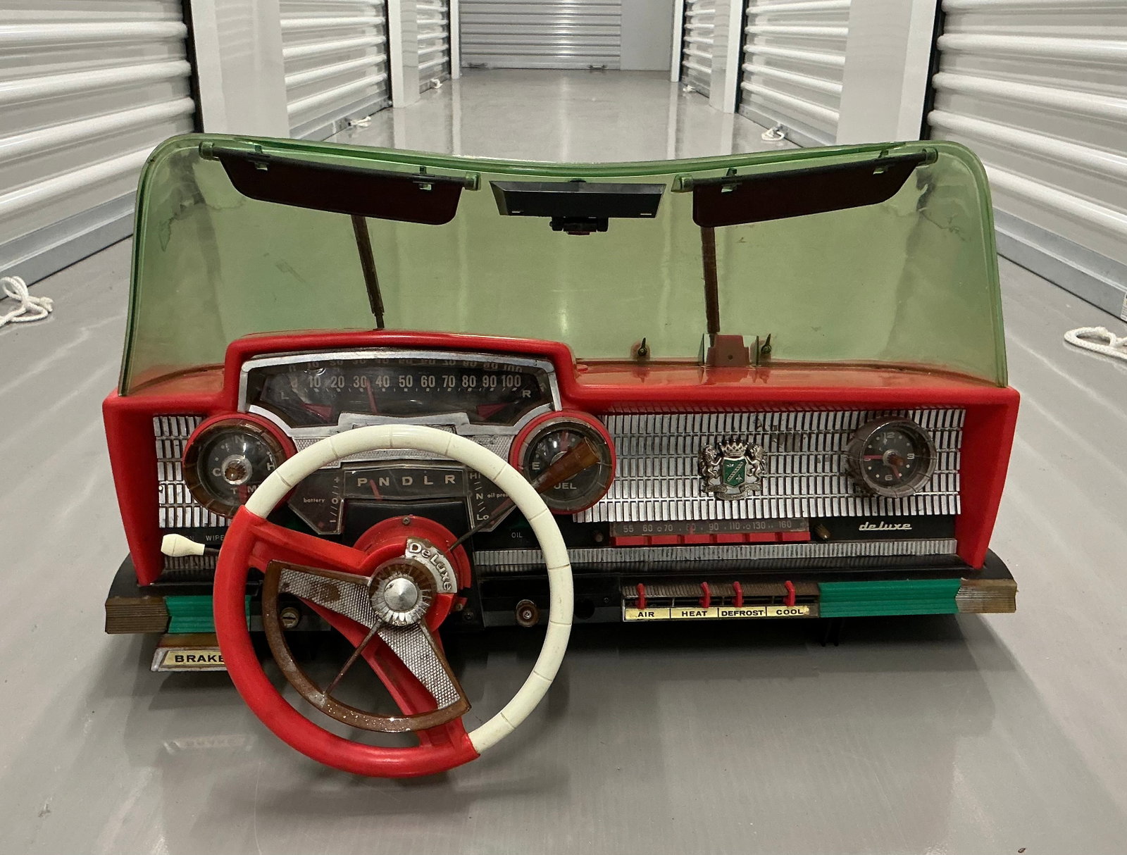1960s Deluxe Reading Corp Car Dashboard Toy Game: 24.5x15x13.5