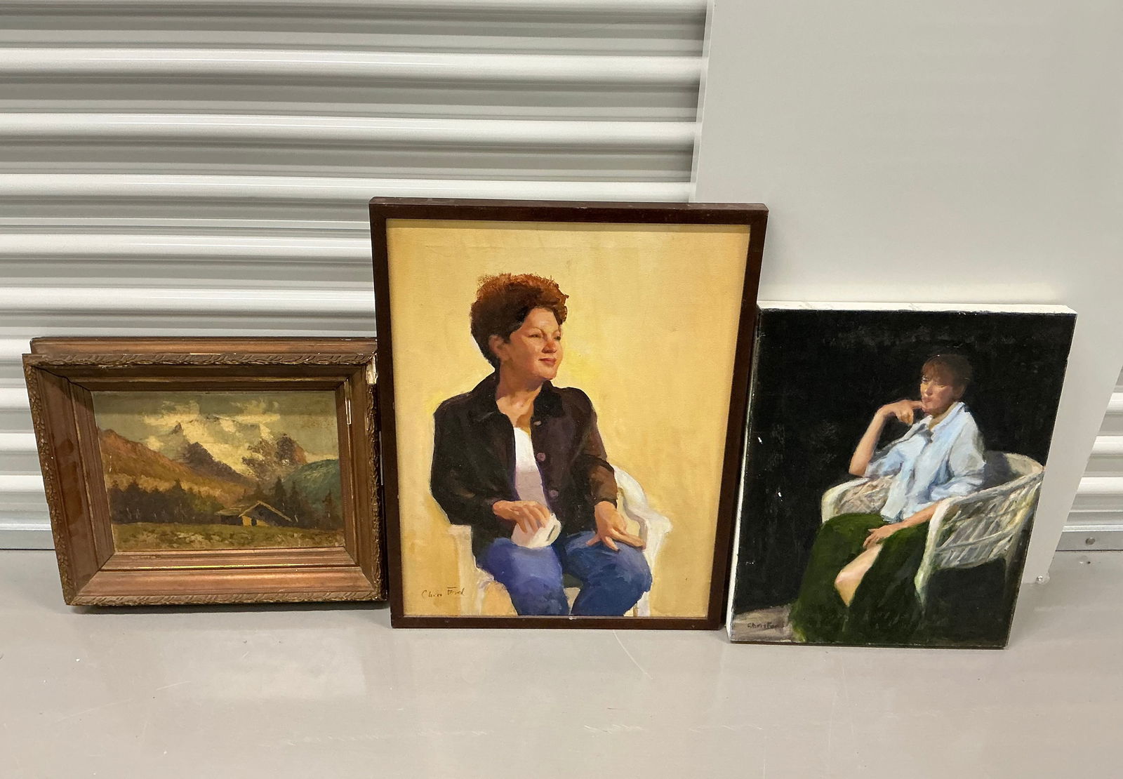 Group of Original Signed Paintings On Canvas (1 of 9)