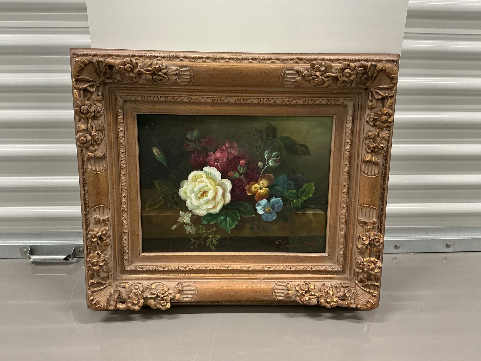 Ornately Framed Signed Painting on Canvas (1 of 6)