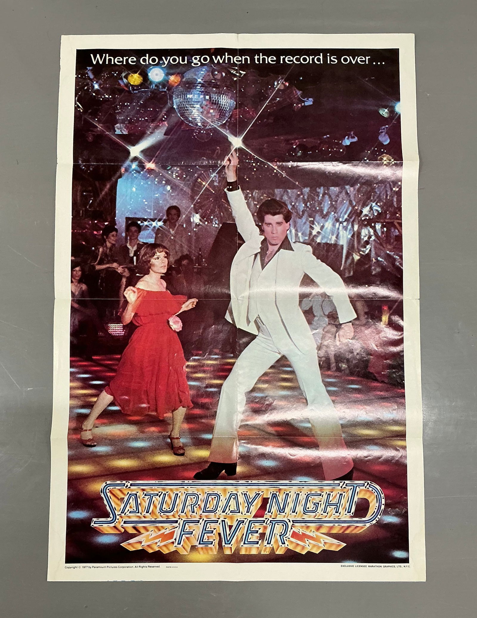 Original 1977 Saturday Night Fever Movie Poster: 23x35