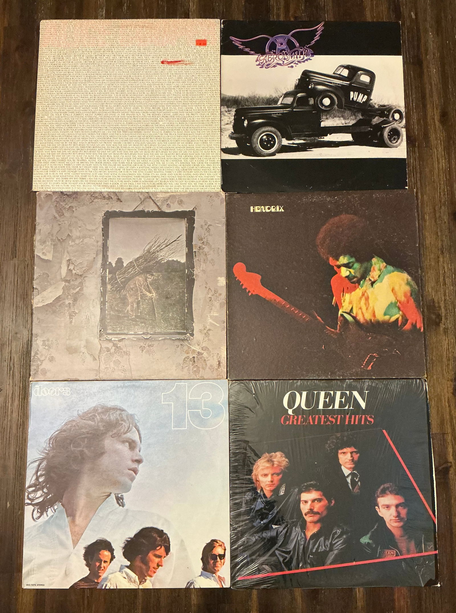 Vintage Vinyl Rock Records Queen Hendrix Zeppelin Doors (1 of 3)