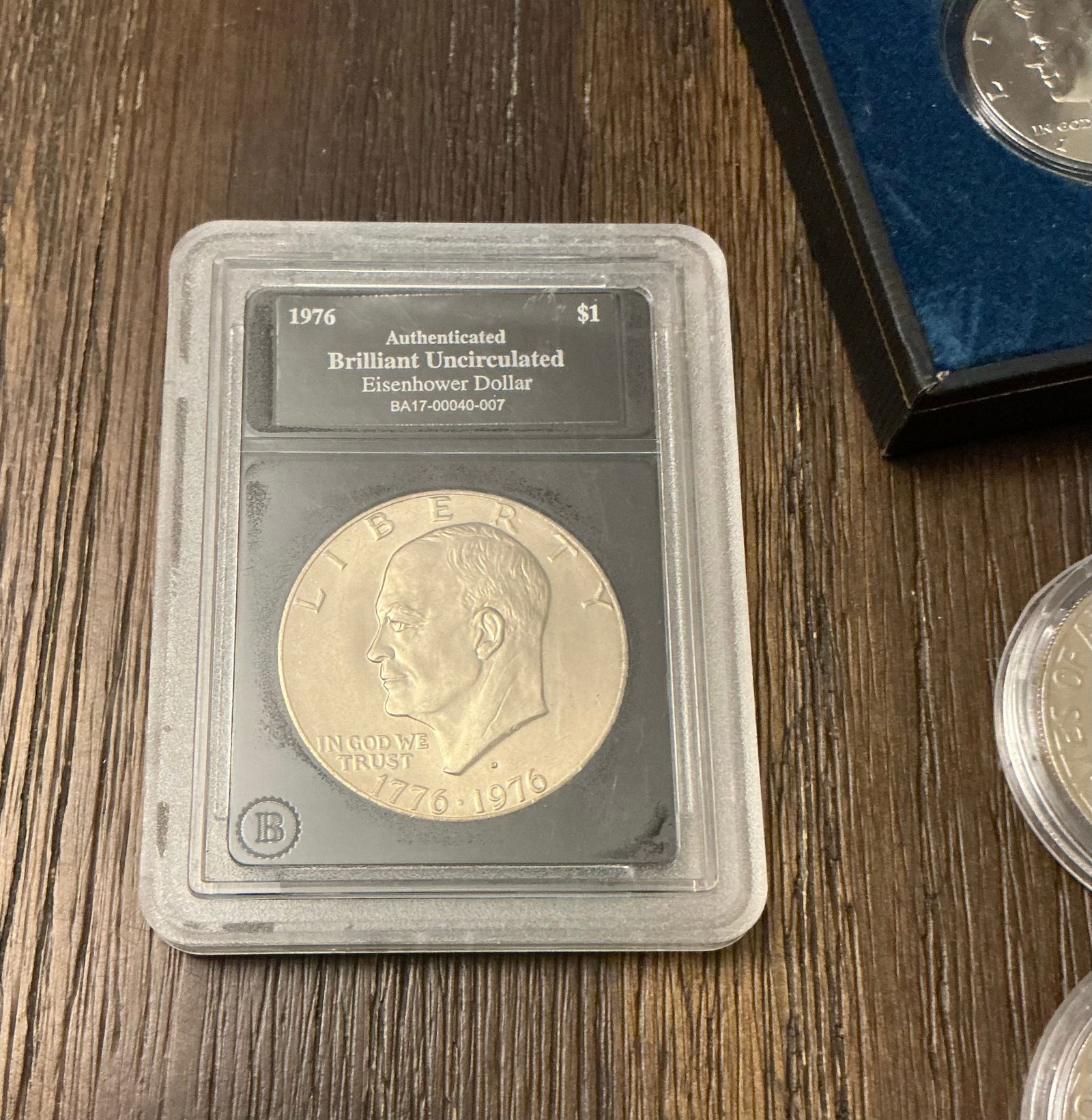 Genuine Cambodian Hamza Bird, Eisenhower Dollars, Kennedy Half Dollar - 2