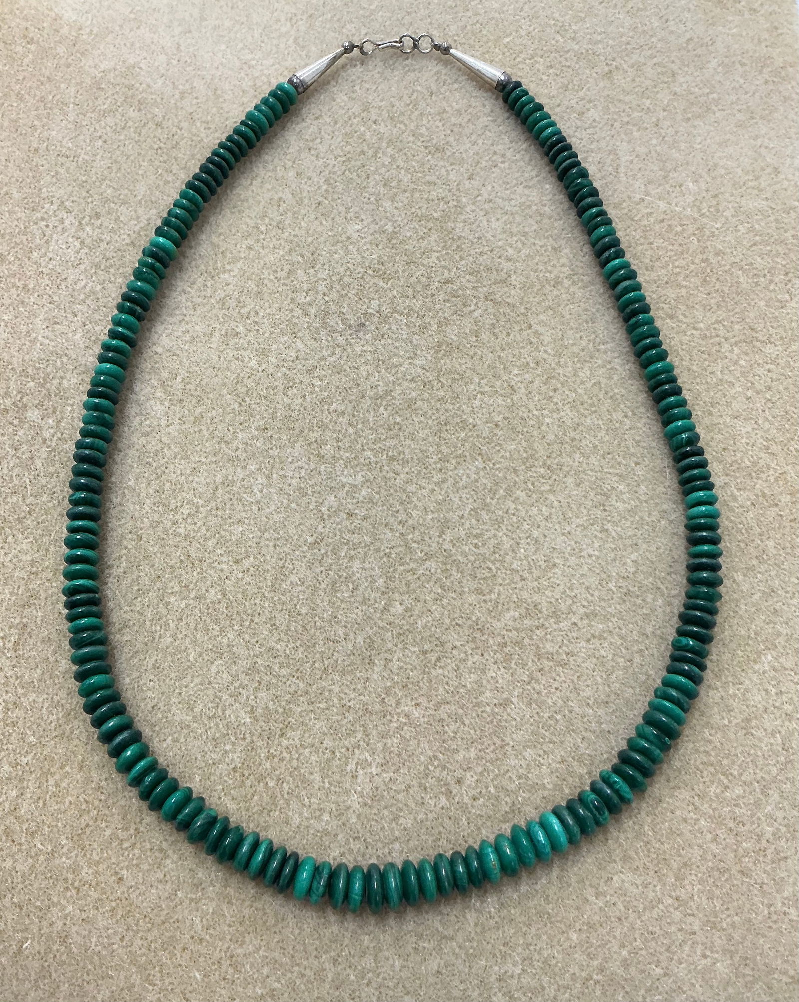 Marked Sterling Malachite Necklace (1 of 5)