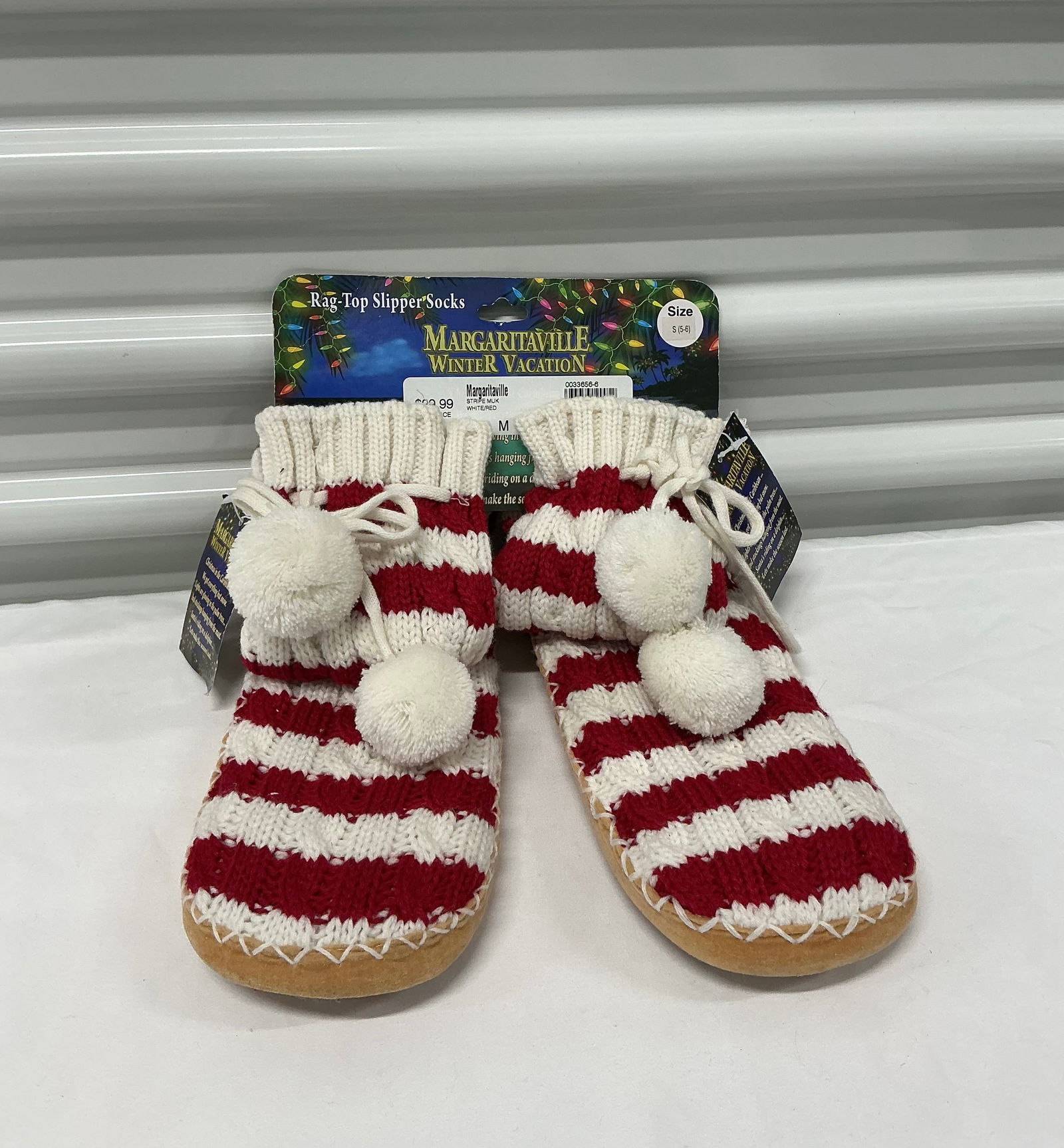 Margaritaville Striped Rag Top Slippers: Size 5-6