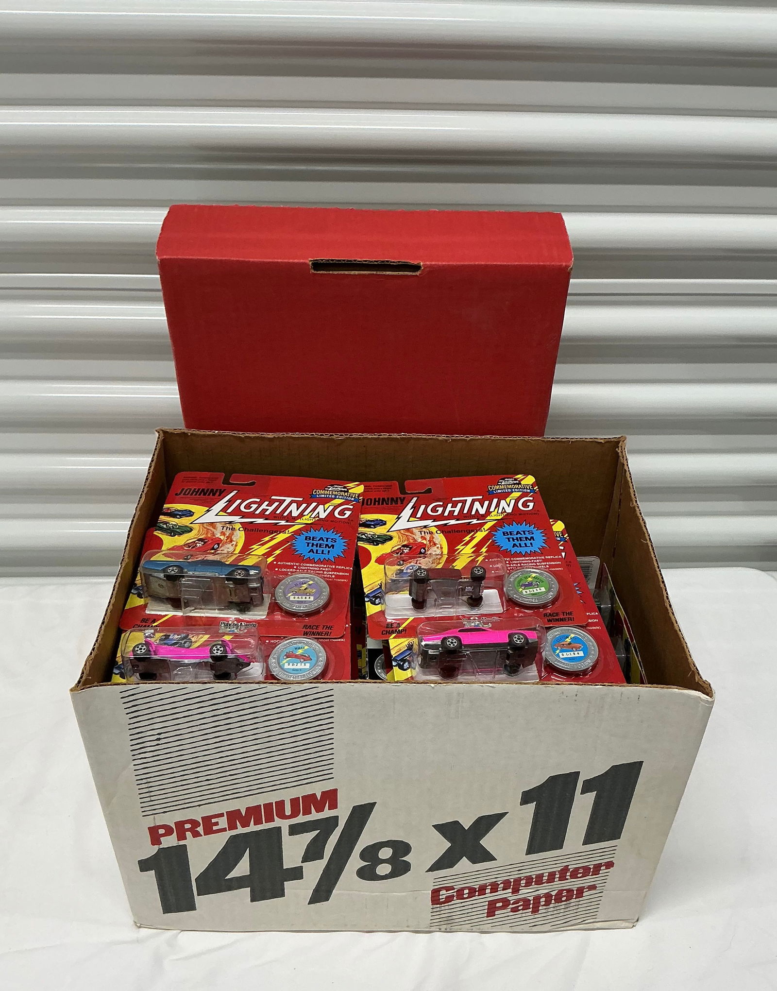 Box FULL Of 1990s Johnny Lightning Commemorative Limited Edition The Challengers Die Cast: Over 60