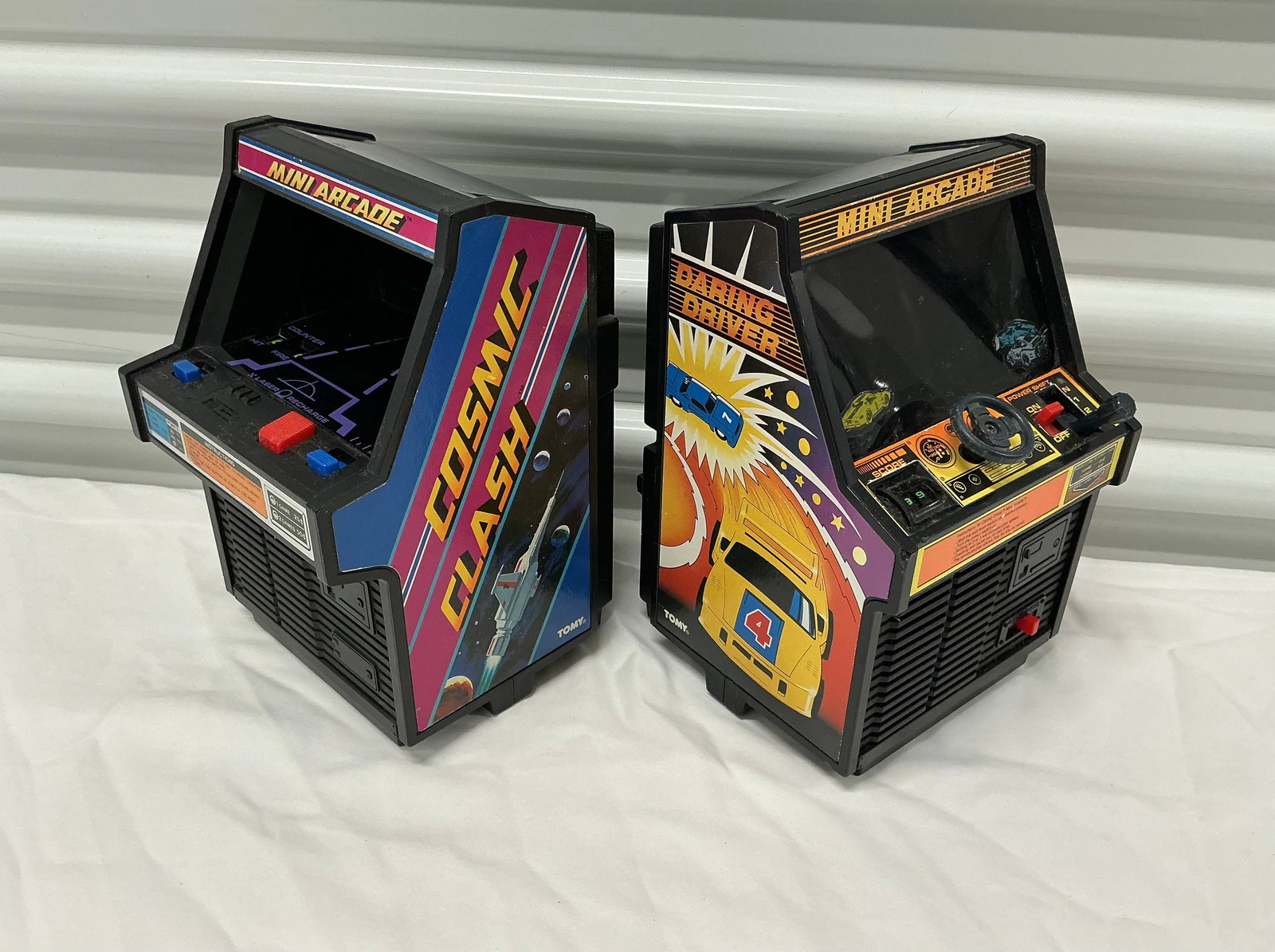 1982 Tomy Mini Arcade Games Cosmic Clash Daring Driver (1 of 6)