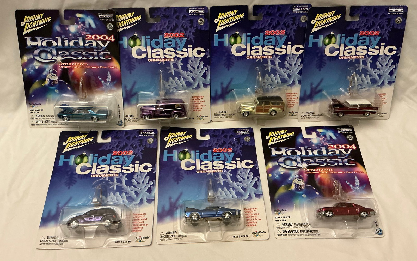 Early 2000s Johnny Lightning Holiday Classic Die Cast Ornaments (1 of 5)