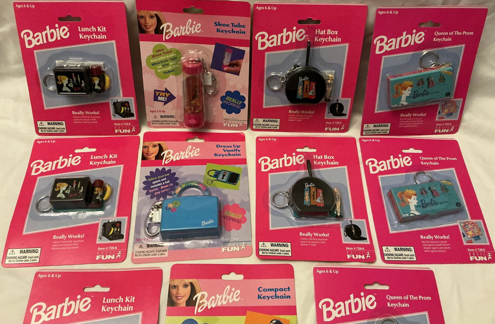 Vintage Basic Fun Barbie Keychains - 2