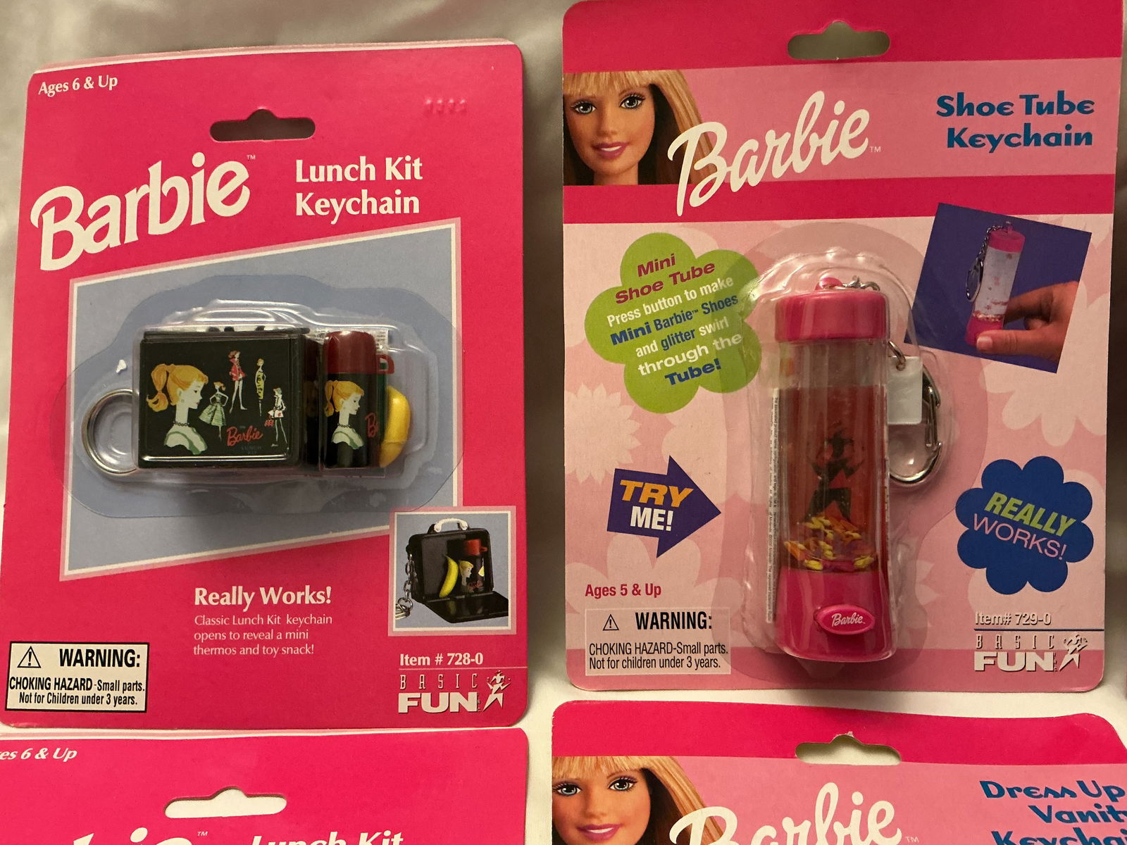 Vintage Basic Fun Barbie Keychains - 4