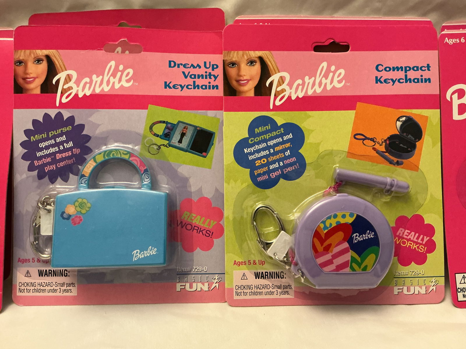 Vintage Basic Fun Barbie Keychains - 5