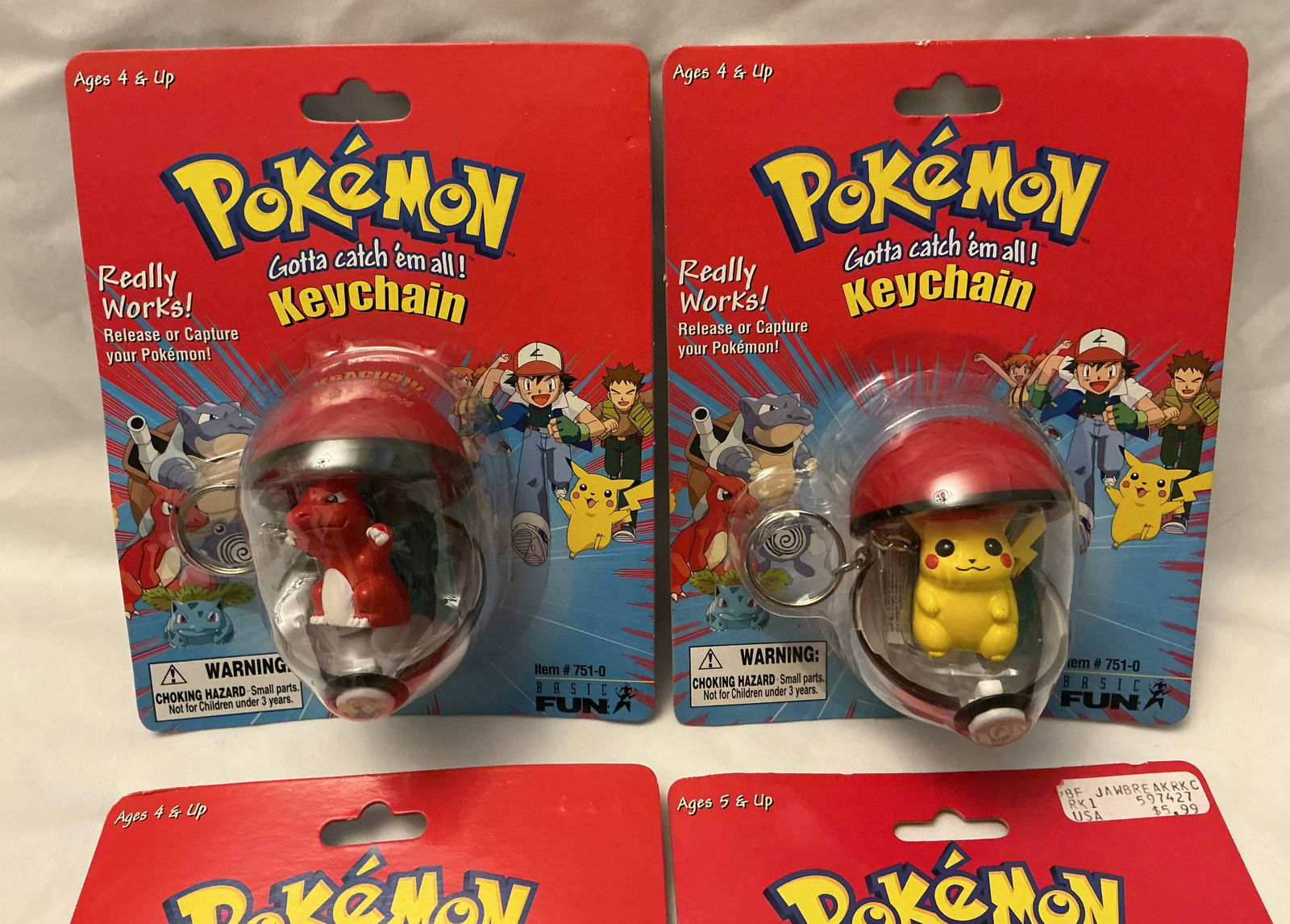 1999 Pokémon Basic Fun Keychains - 3