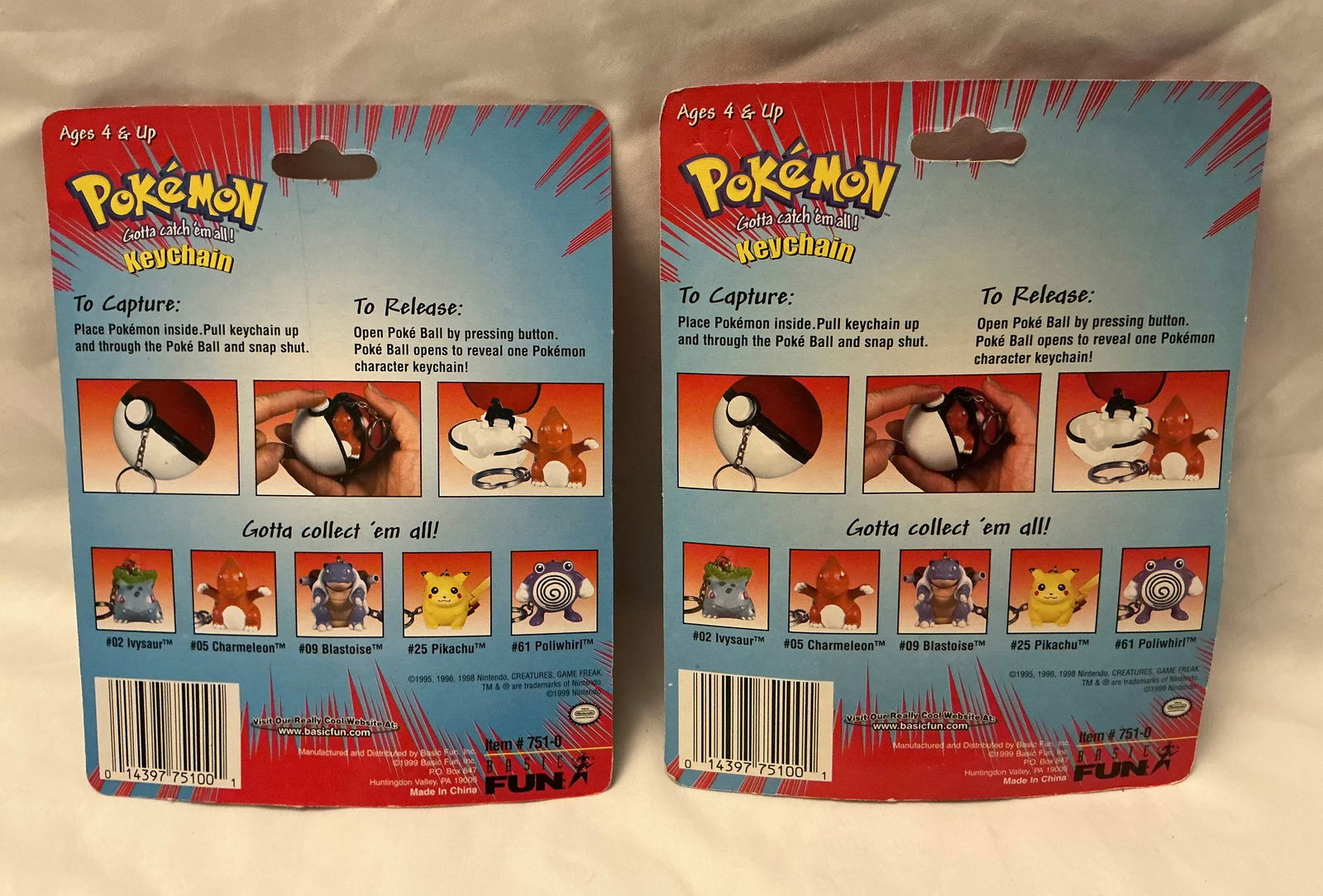 1999 Pokémon Basic Fun Keychains - 5