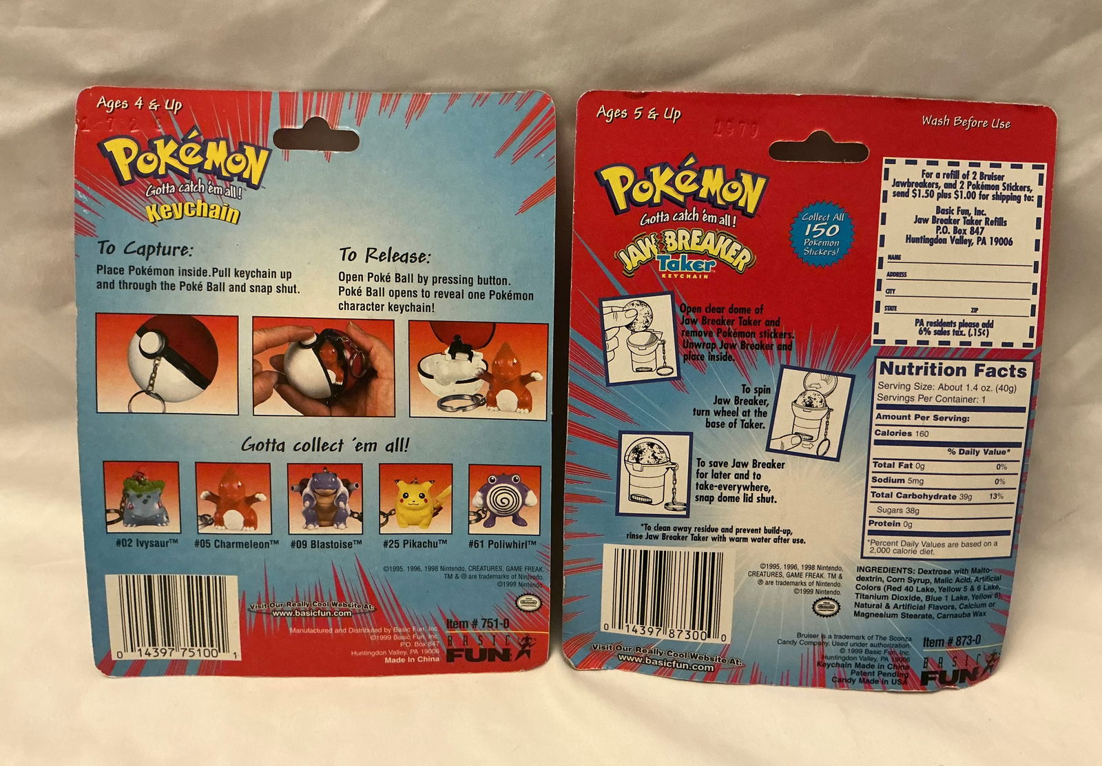 1999 Pokémon Basic Fun Keychains - 6
