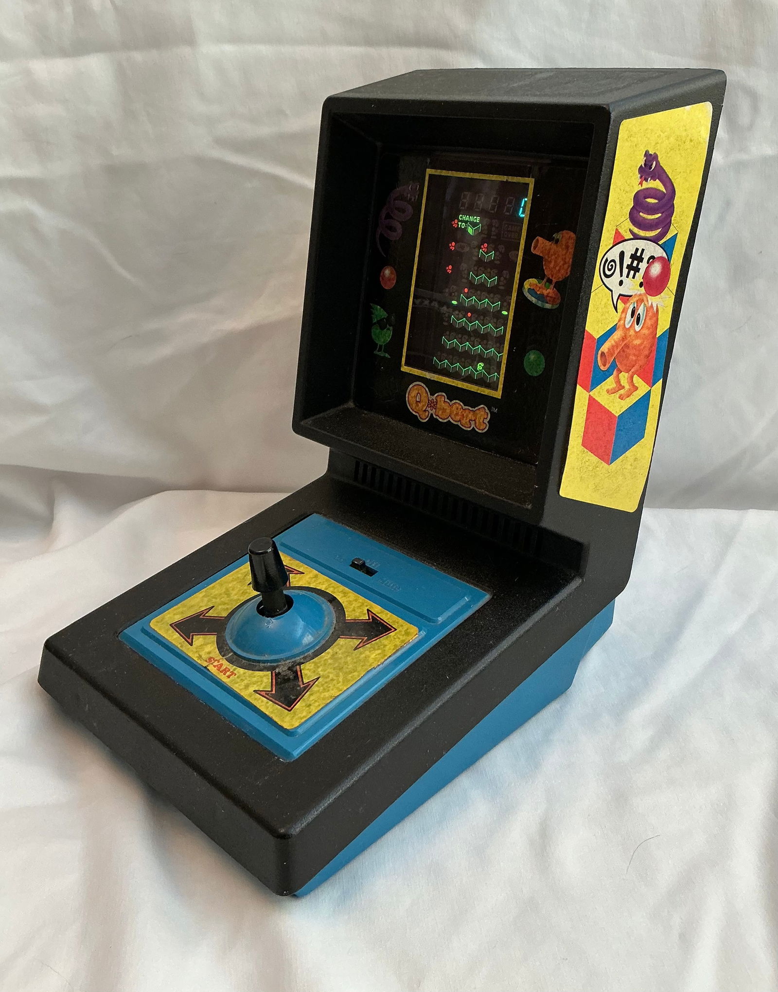 1983 Q-Bert Parker Bros Electronic Tabletop Arcade Game WORKING: Works!