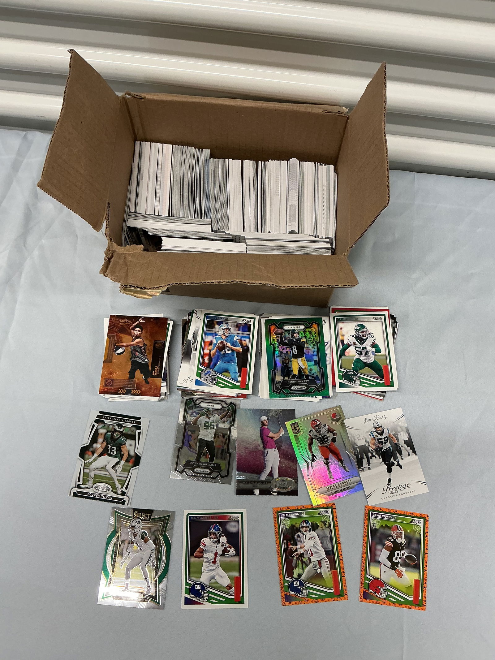 Box Of Unsearched Sports Cards: Almost all NFL, Sample shown