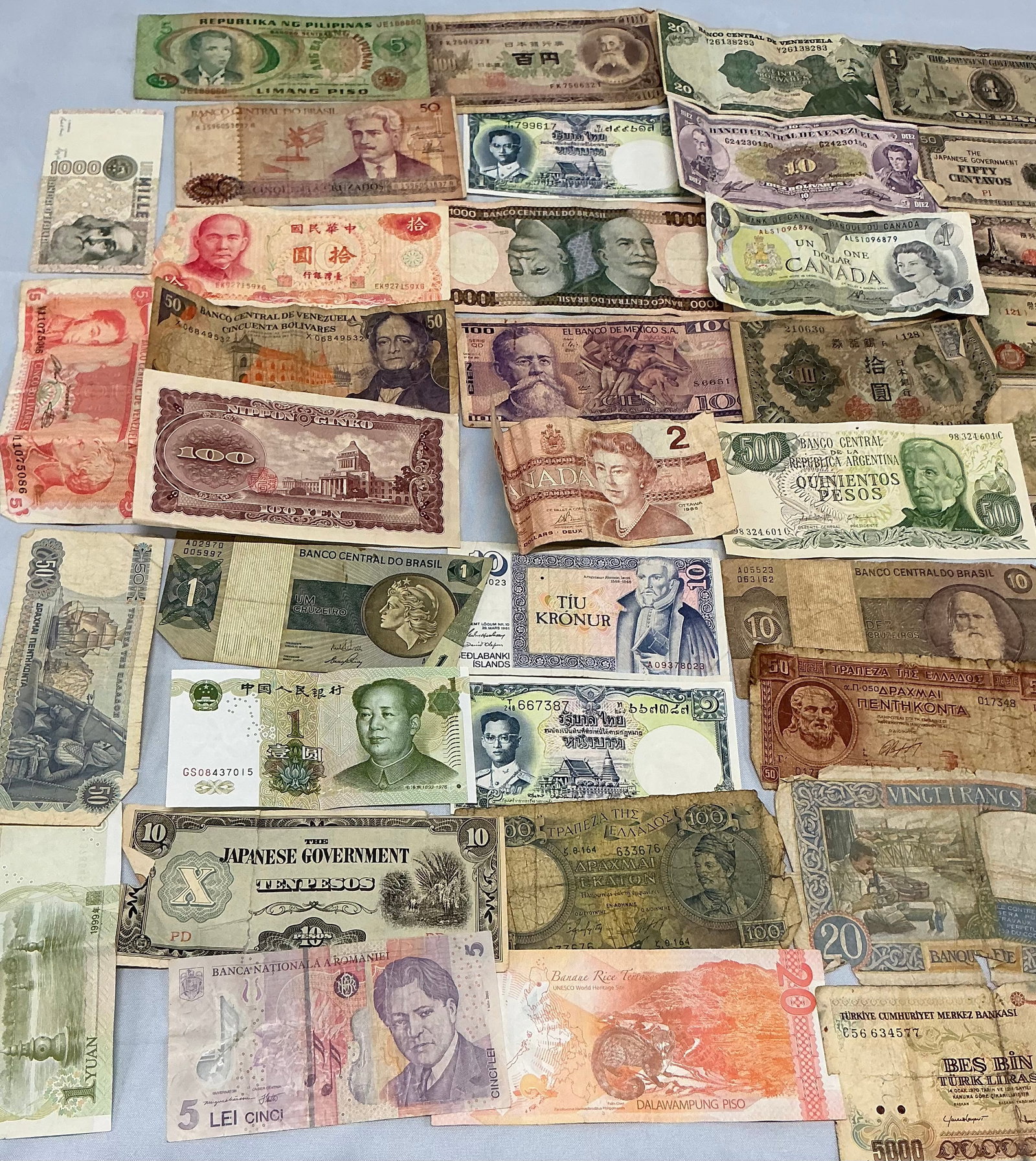 Vintage Foreign Paper Money - 2